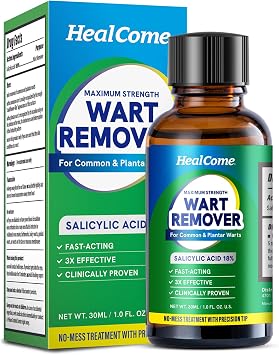 Wart Remover Fast Acting Maximum Strength Wart Remover - Effective and Painless Wart Removal for Plantar Common Flat Warts