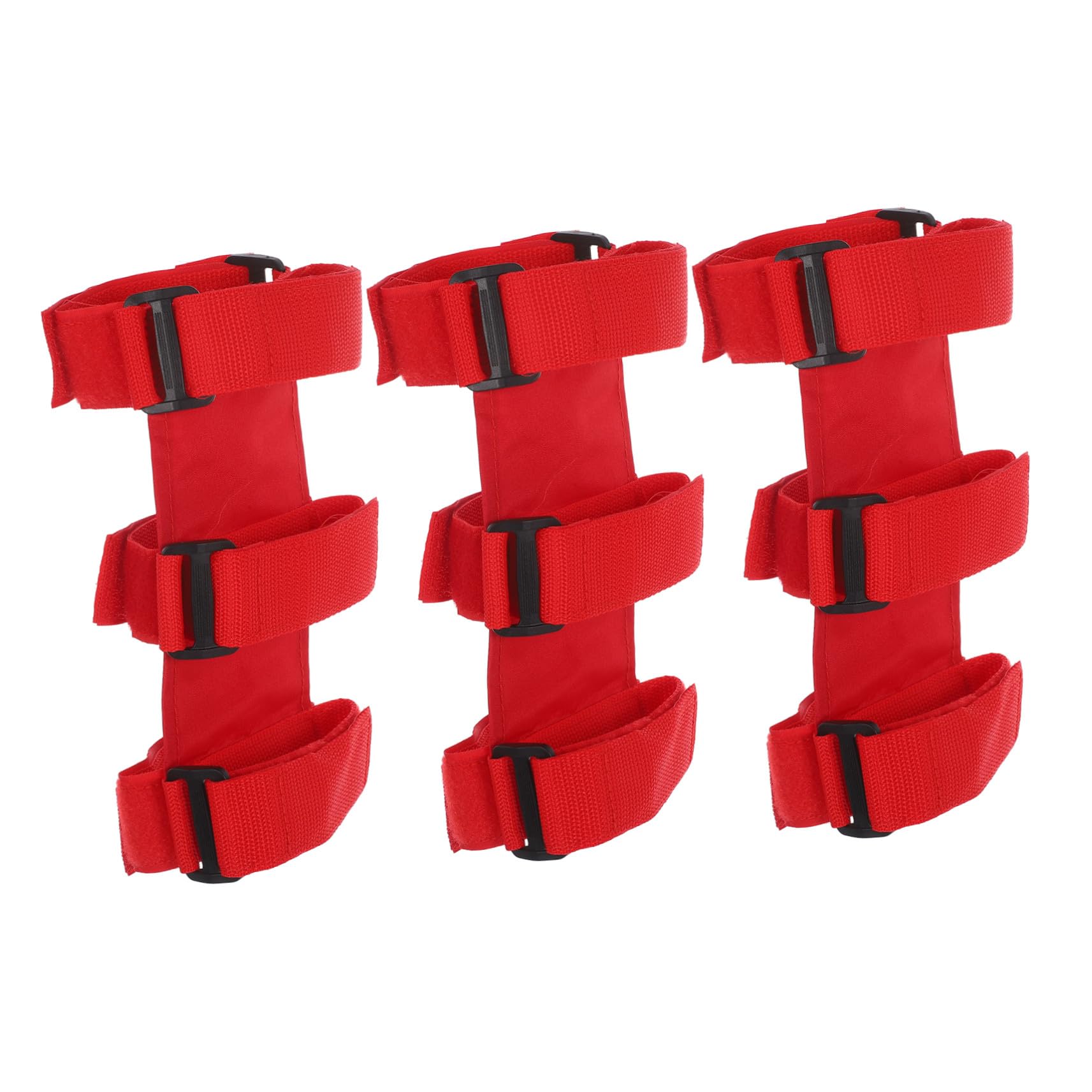 PRETYZOOM 6 Correas Para Extintor Correas De Fijación Para Extintor Soporte Ajustable Para Coche Banda De Nailon Rojo