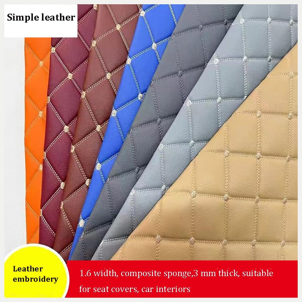 Tessuto in Ecopelle/Finta Pelle per Rivestimento e Arredamento - 160x100cm - Pelle Sintetica Morbida per Arredo, Divani, Sedie, Casa, Accessori(Black,1.6x4m)