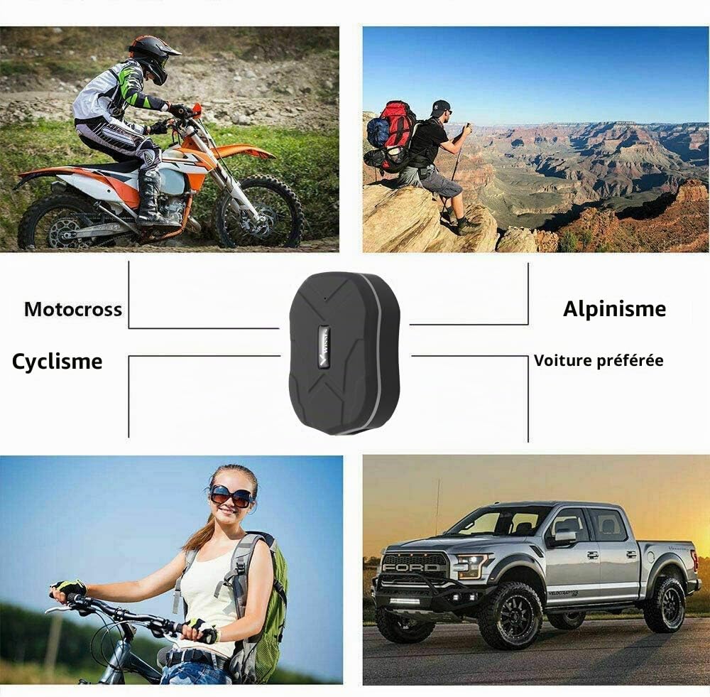 Zeerkeer Mini GPS Traceur Voiture Positionnement Précis APP sans Abonnement Aimant Construit Antivol Voiture Mini Traceur GPS Alarme de la Chute Geolocalisation Véhicule Convient aux Motos Vélos