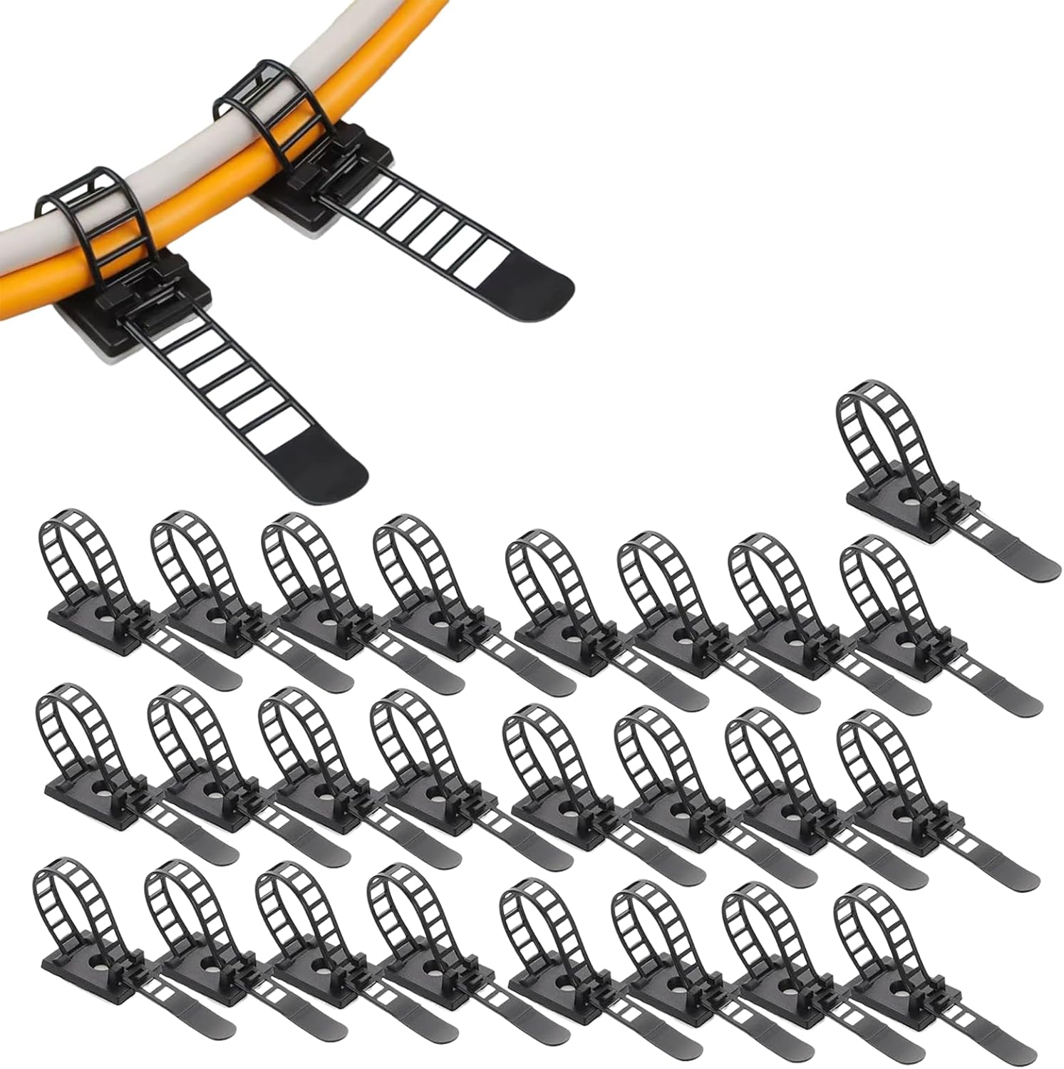 Cable Zip Ties Multi-Purpose Self-Locking Cable Cord,Plastic Wire Ties for Home,Office,Garden(White)