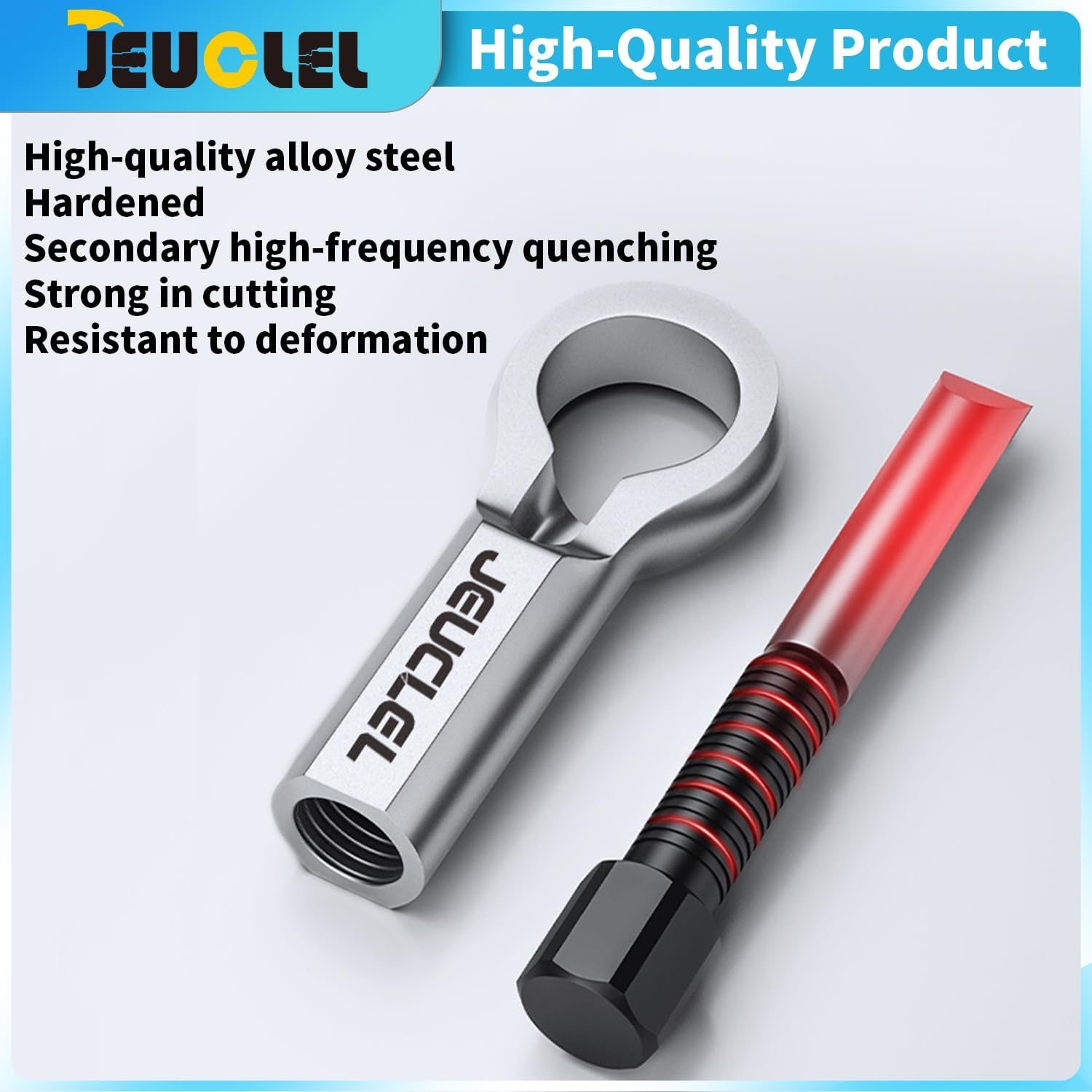 4PCS Heavy Duty Nut Splitter Set, 9-27mm Manual Pressure Nut Cracker Remover Extractor, Rusted Nut Breaker Kit, Broken Damaged Screw Nut Removal Splitting Tool, Remove Corroded Nuts with Ease