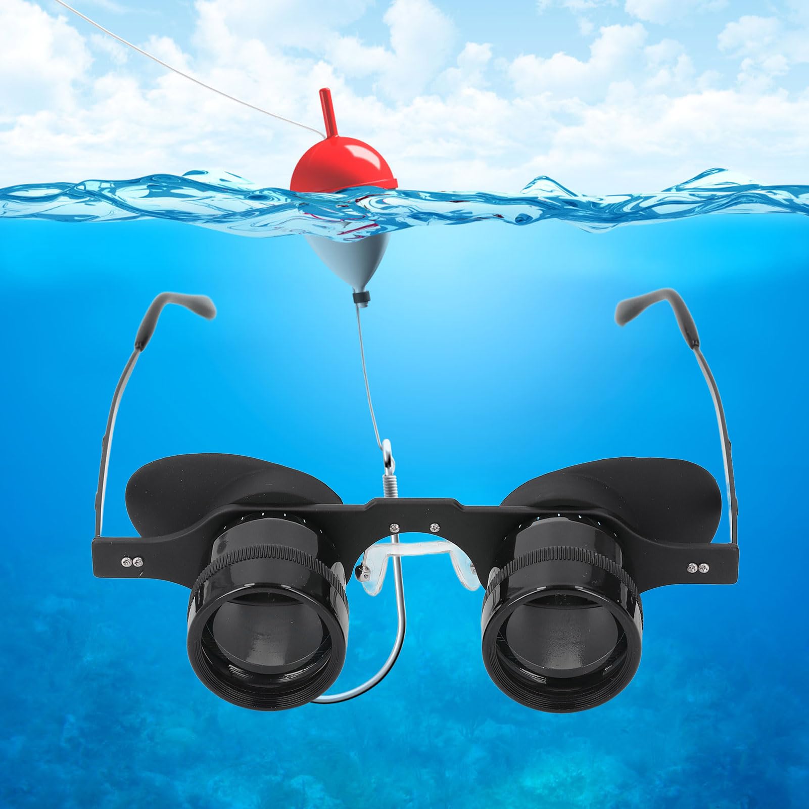 Jumelles de Pêche, Grossissement 3X, Revêtement Multicouche, Lunettes Jumelles Portables pour Stade, Concerts, Théâtre, Opéra, Télévision, Observation des Oiseaux, Pêche, Tourisme