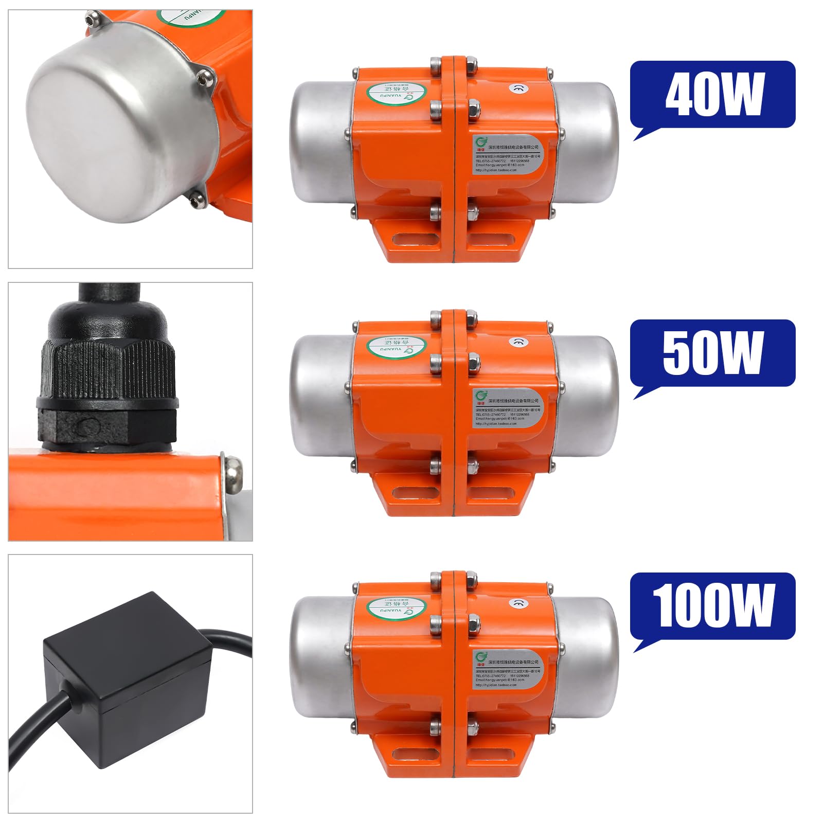 Vibratore a vibrazione a 1/3 fasi per dispositivi meccanici 3000 giri/min, 220 V (40 W)