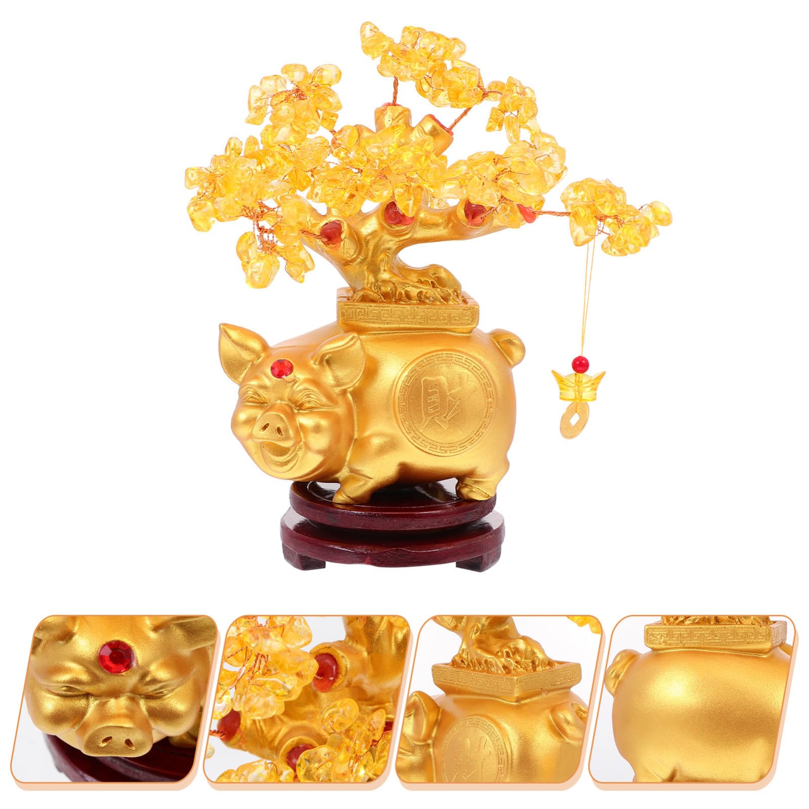 Addobbo Albero di Natale Elegante in Resina Oro, Decorazione da Tavolo Delicata per Casa e Soggiorno, Ornamento Bonsai Raffinato e Funzionale