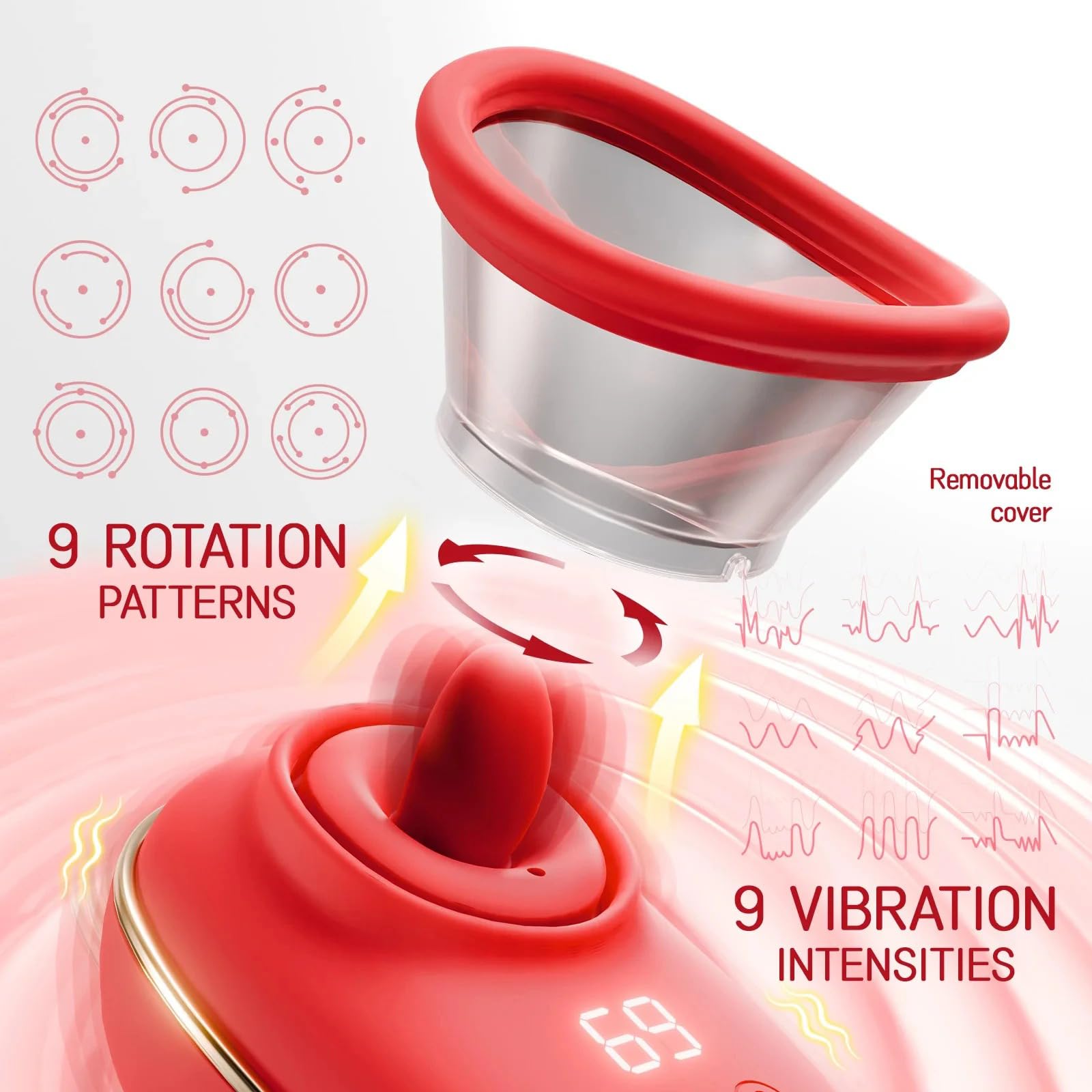 Vibrador Potente vibrador para clítoris, juguete sexual para lamer la lengua, masaje para pezones y vagina, orgasmo, masturbación para mujeres, bonito vibrador