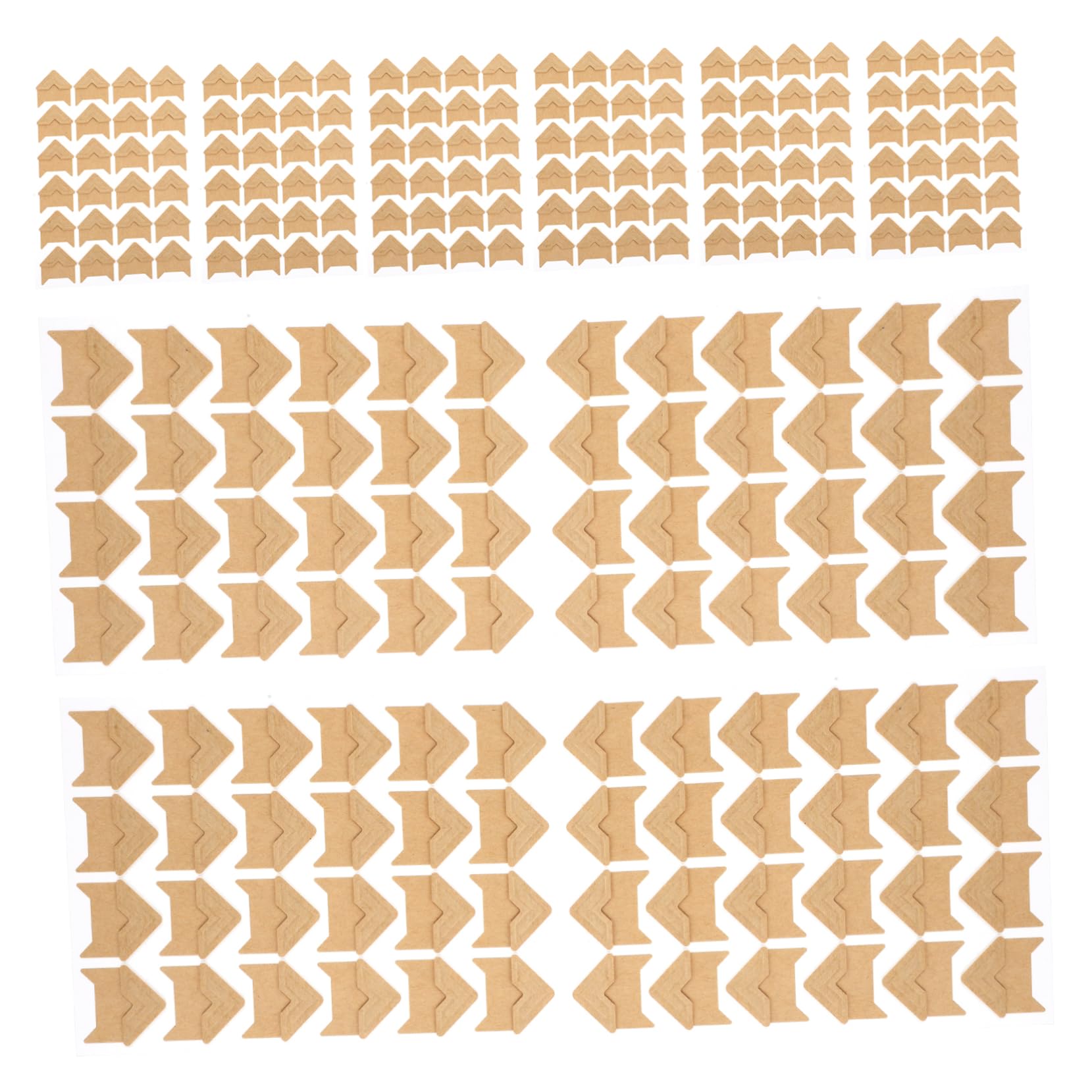 NUOBESTY 50blätter Fotoecken Klebefotoecken Für Scrapbooking DIY Fotoalben Und Journals Selbstklebend Vintage-papierdesign