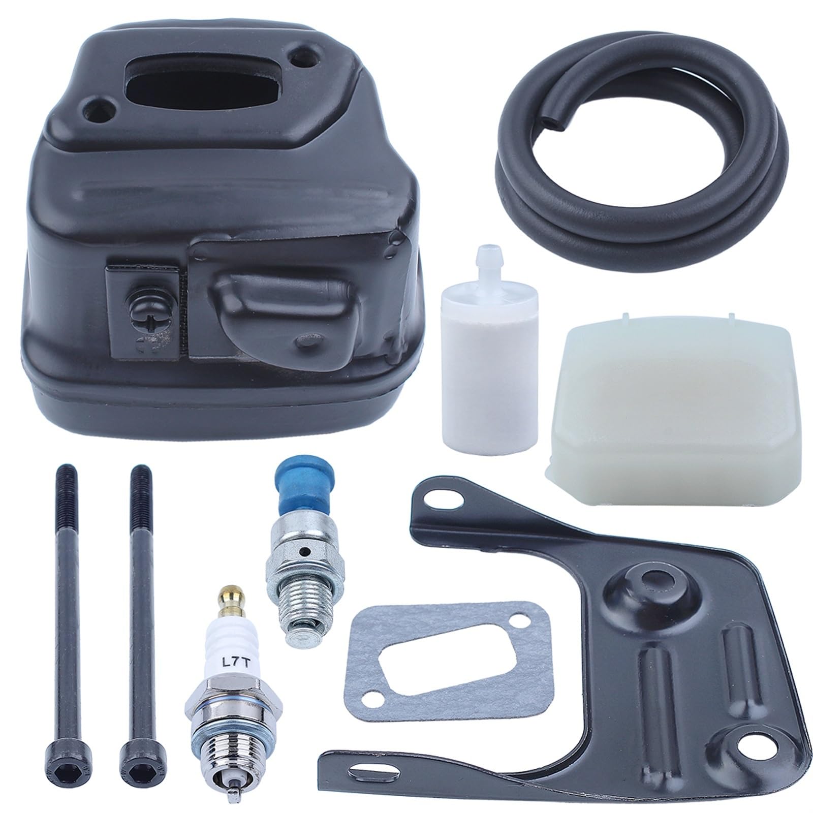 IWBR Kit de reparación de filtro de combustible de aire de silenciador de escape apto for Husqvarna 340 345 350 353 346XP herramientas de jardín