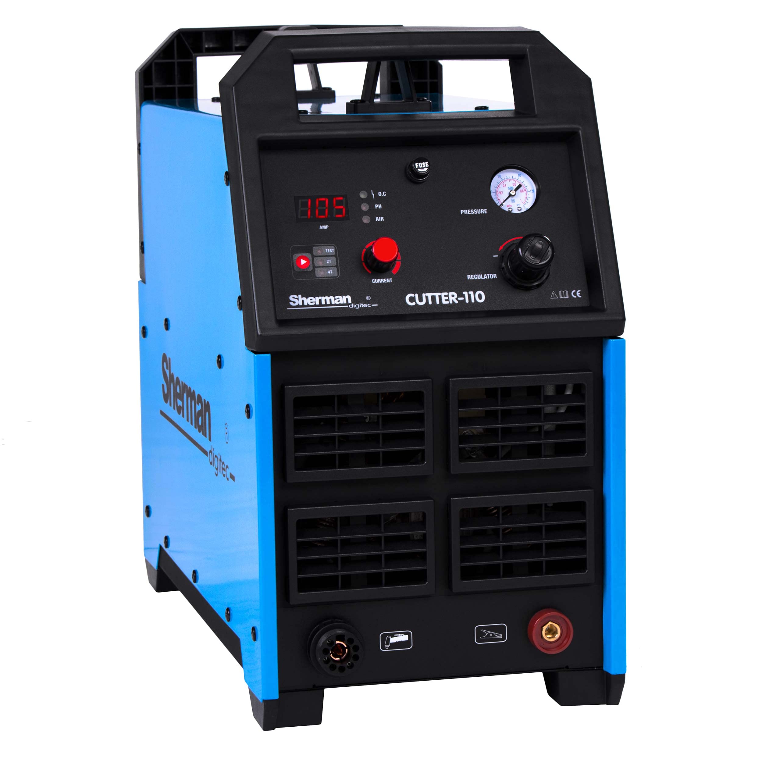 Taglio al plasma Tagliatrice taglierina pulita 105Amp 400V Inverter IGBT, Taglio di Massimo: 40mm, Taglio a contatto Taglierina al plasma/L’innesco di arco HF SHERMAN CUTTER 110 HF