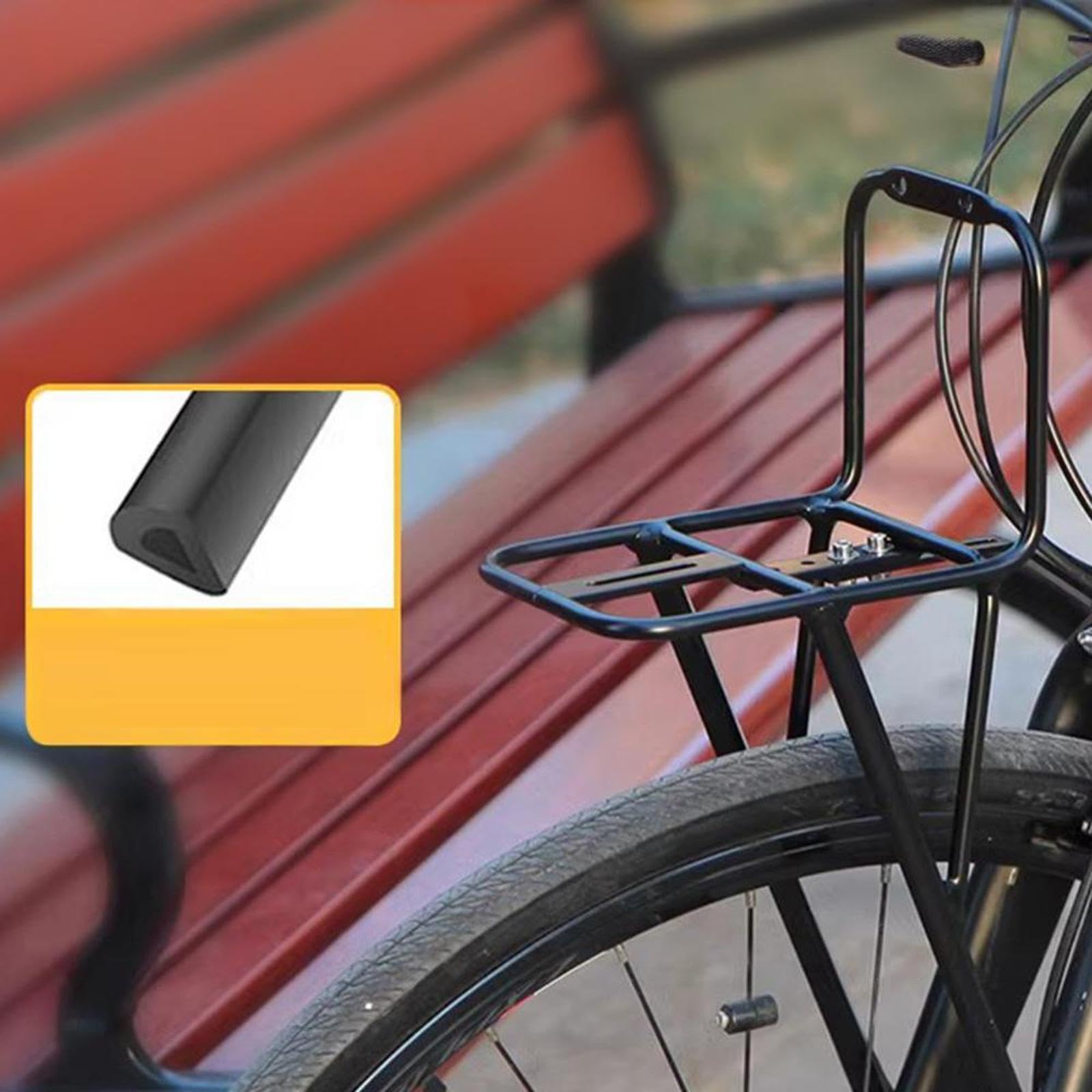 Homyl Porte-Bagages Avant Robuste pour Vélos, Idéal pour Les Vélos de Randonnée et de Course.