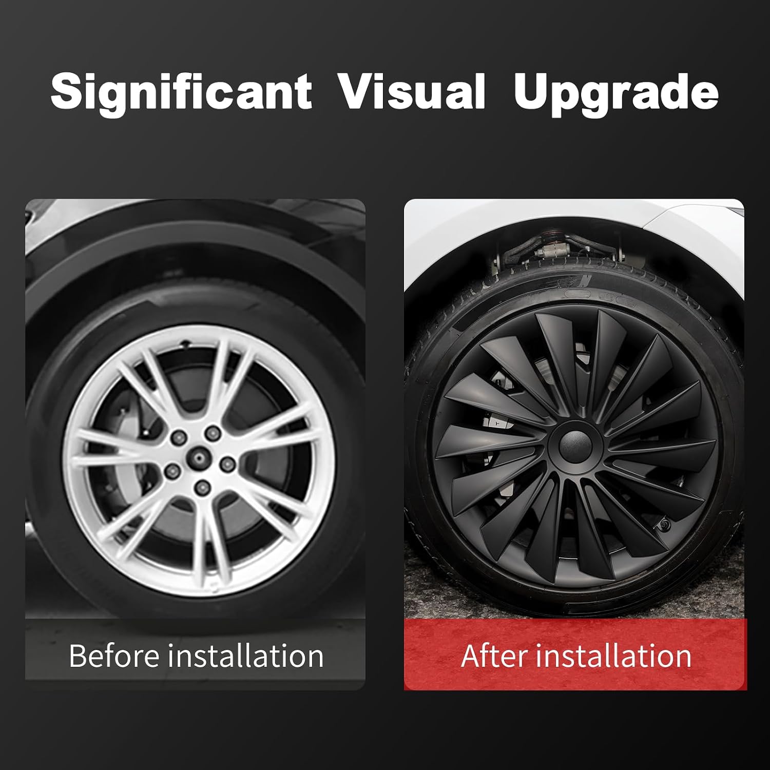 Model 3 Highland(2023-2024)用ホイールカバー 4個 【多段】 テスラホイールカバーモデル3 18インチモ