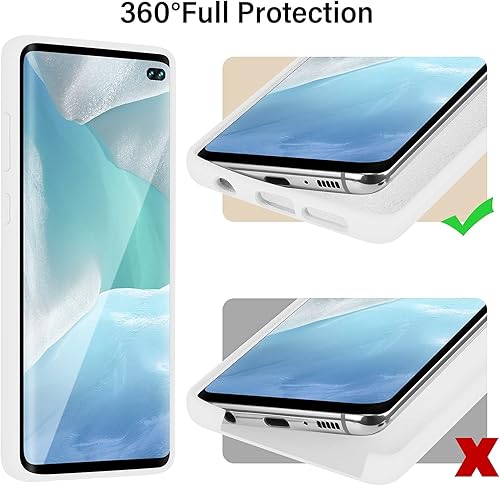Miniatura 6 de NUIMADL Funda de silicona líquida compatible con Samsung Galaxy S10 Plus, protección de cuerpo completo de goma de gel a prueba de golpes para