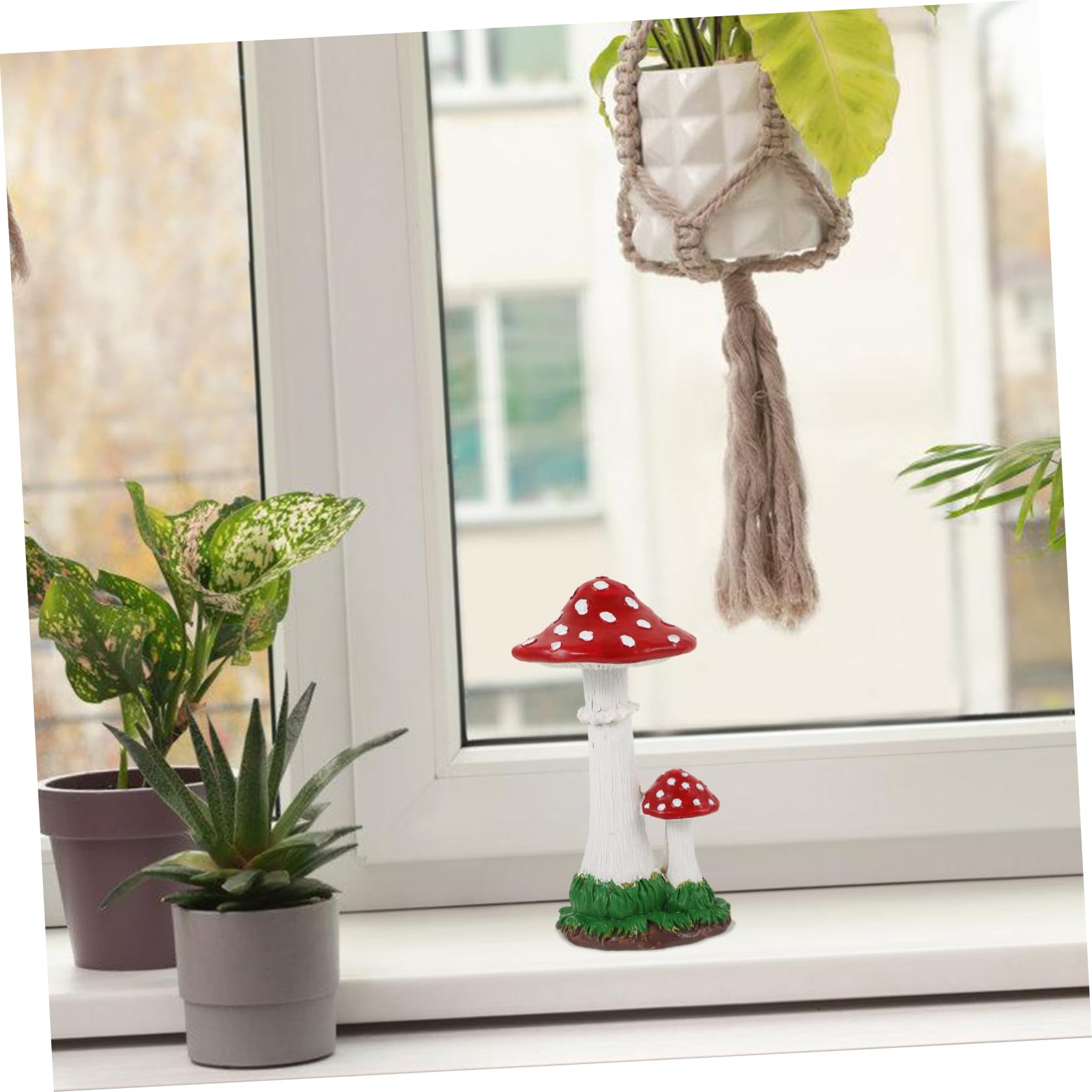 SHINEOFI 4stücke Mushroom Ornament Gartenfigur Resin Pilzskulptur Für Garten Terrasse Und Zuhause Dekoration Für Feiertage Und Sammler
