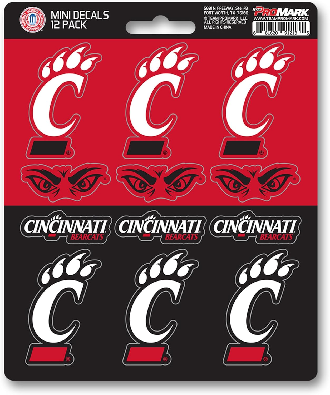 FANMATS NCAA Unisex-Youth Decal Set Mini 12 Pack