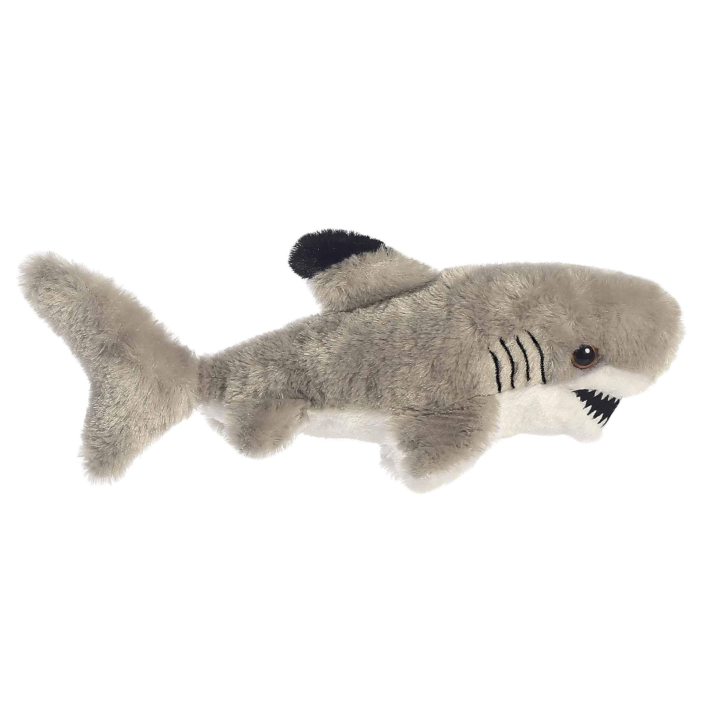 Aurora Adorable Mini Flopsie Black Tipped Shark Stuffed Animal 10 Inches | Soft, Durable, and Cute Plush Toy - main product image