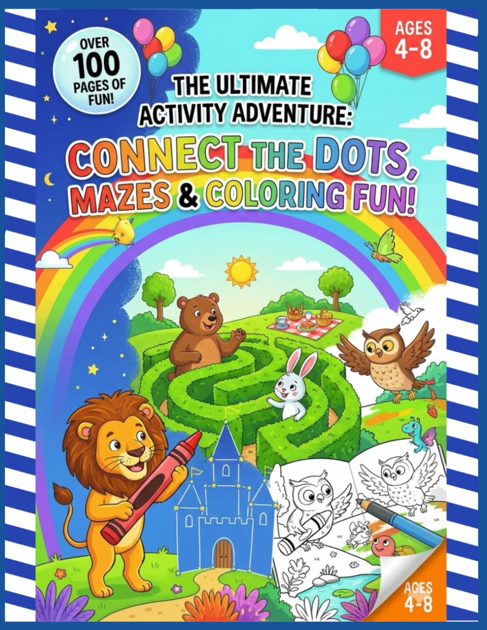 Connect the Dots, Mazes & Coloring fun