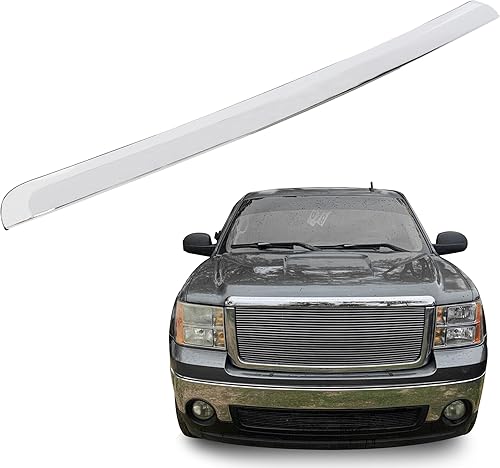 ECOTRIC Moldura para capó de camión compatible con GMC Sierra 1500 2500HD 3500HD 2007-2013 Reemplazo para GM1235109 10385156 (sin rejilla cromada)
