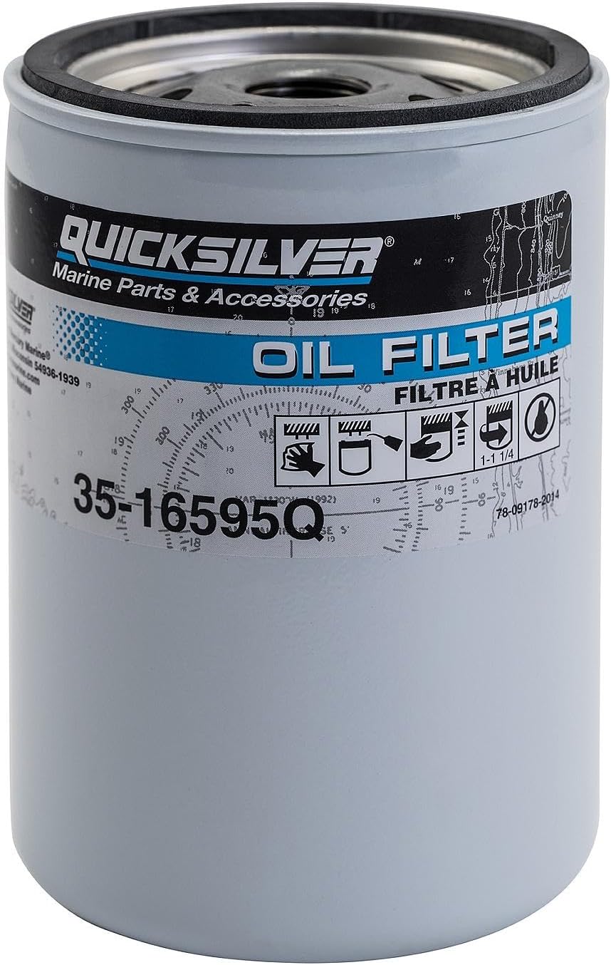 Quicksilver 16595Q Oil Filter for MerCruiser High Performance V8 Engines