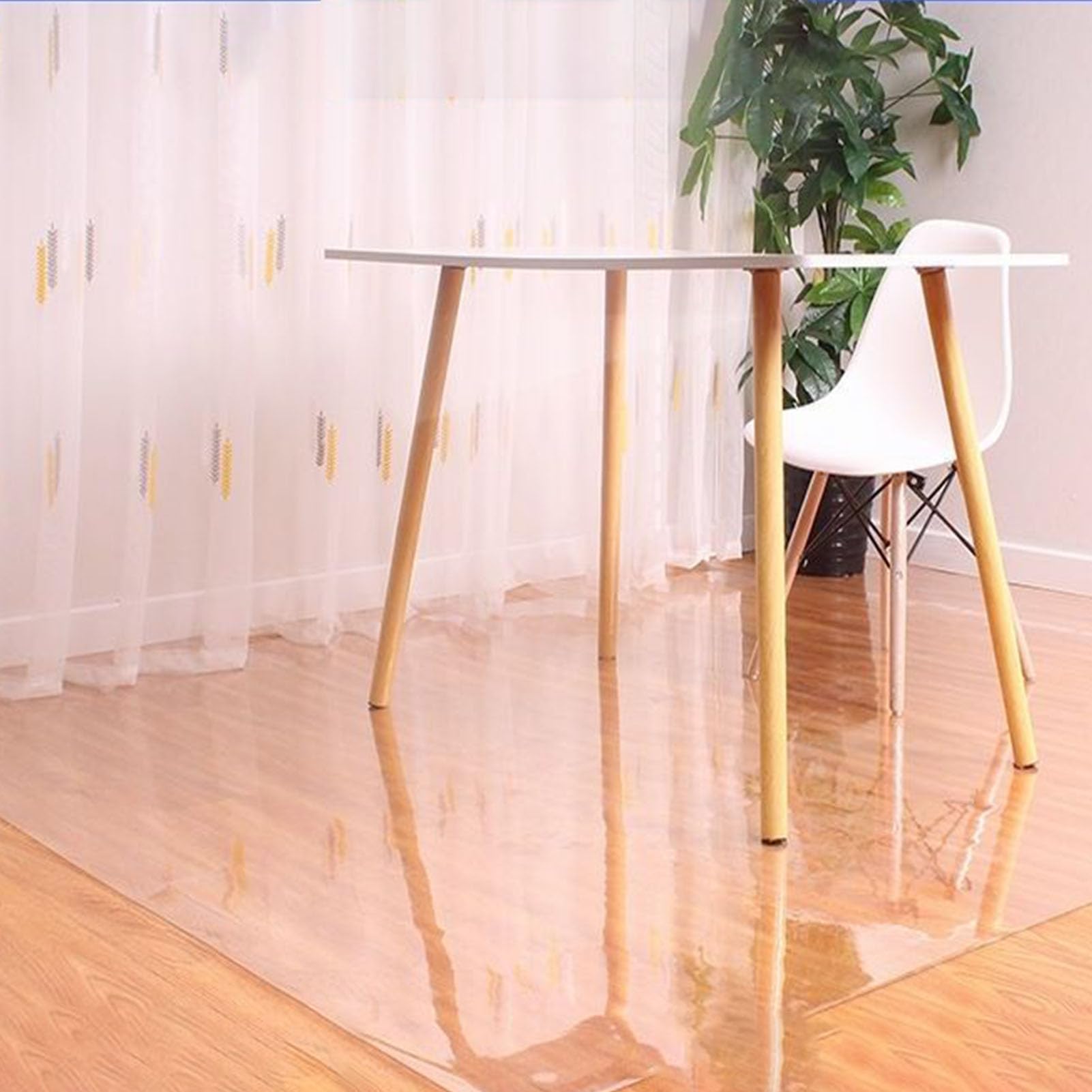 Tappetino Sedia Tappeto Sedia Gaming Tappetino Antiscivolo Protezione PVC per Pavimenti per Pavimenti in Legno duro e Piastrelle Antiscivolo Resistente 1.5MM (frosted,90cm×150cm)