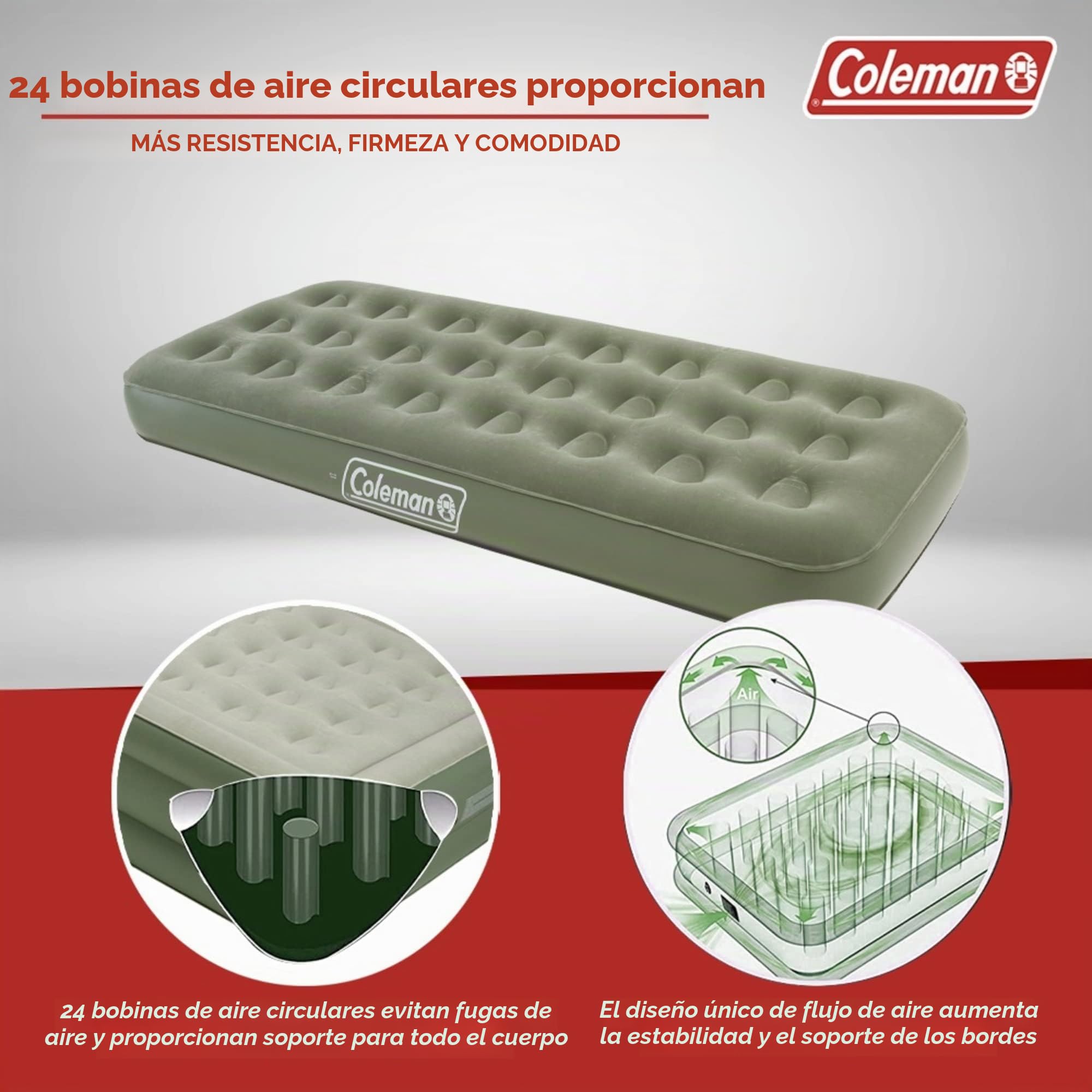 Coleman Comfort Colchón Hinchable 1 Persona