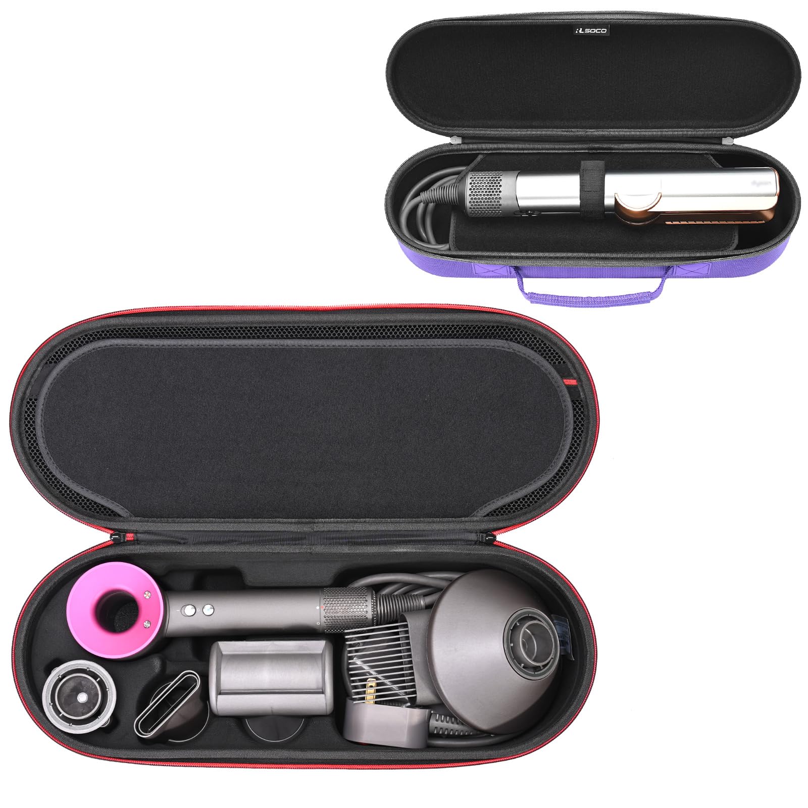 RLSOCO Hard Case for Dyson Supersonic Nural/Supersonic Hair Dryer + for Dyson Airstrait/Corrale Hair Straightener (Case Only)