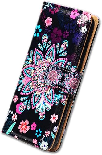 Miniatura 4 de Funda para Galaxy S10 Plus, de piel con diseño de mandala de colores brillantes, con ranura para tarjetas, soporte para Samsung Galaxy S10 PlusS10+