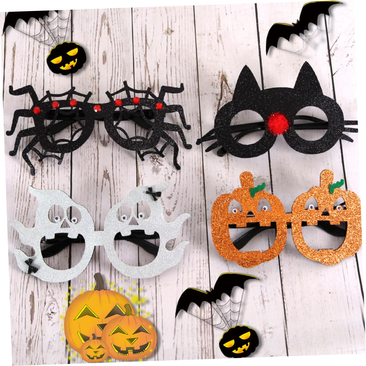 SOIMISS 28piezas Gafas Divertidas De Halloween Accesorios y Cómodos Aleatorios