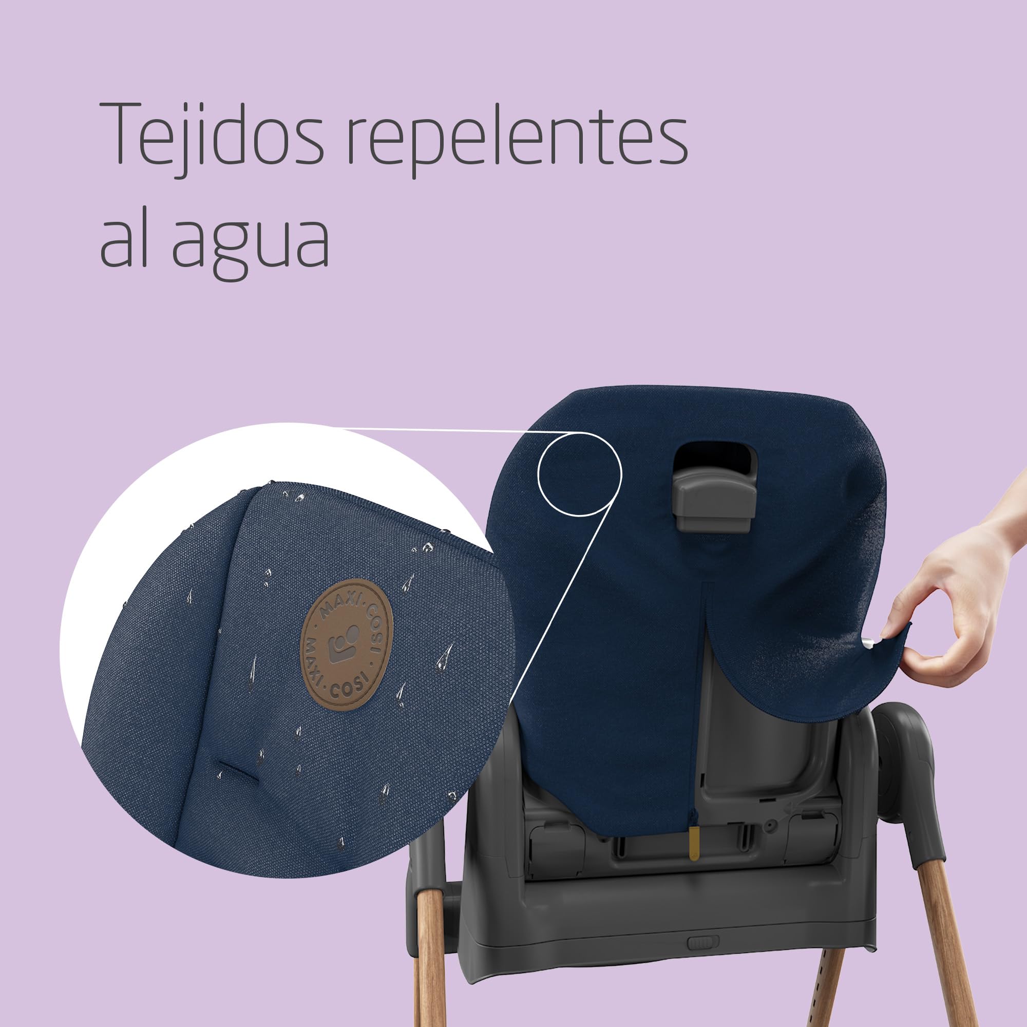 Maxi-Cosi Minla trona Evolutiva, reclinable y plegable, 6 en 1, silla portátil de viaje convertible para niños y Asiento Elevador, crece con el niño 0 meses - 14 años, essential blue