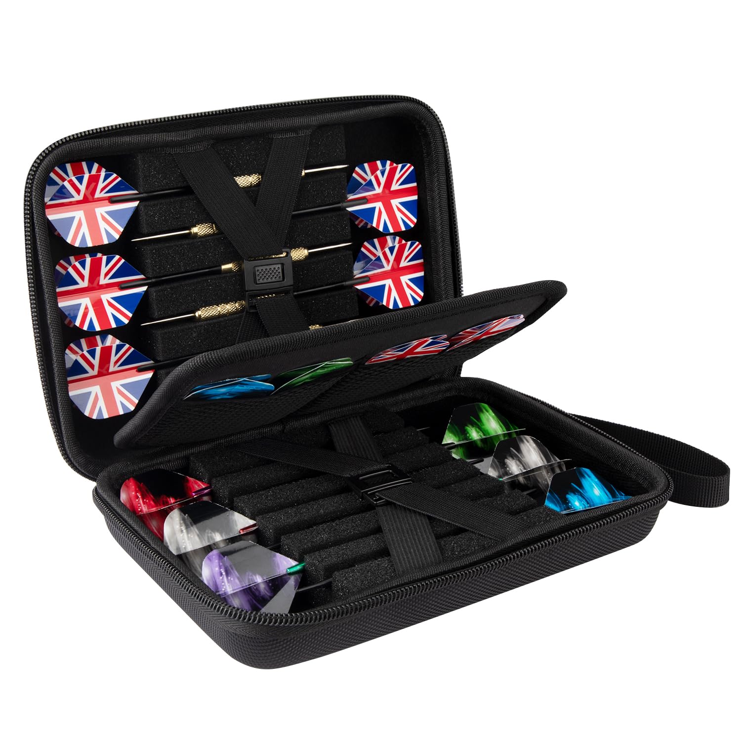 Darts Case: Darts Case Holds 12 Darts and More Dart Accessories, Portable & Durable, Professional Darts Accessories, Black, Modern, functional, protective