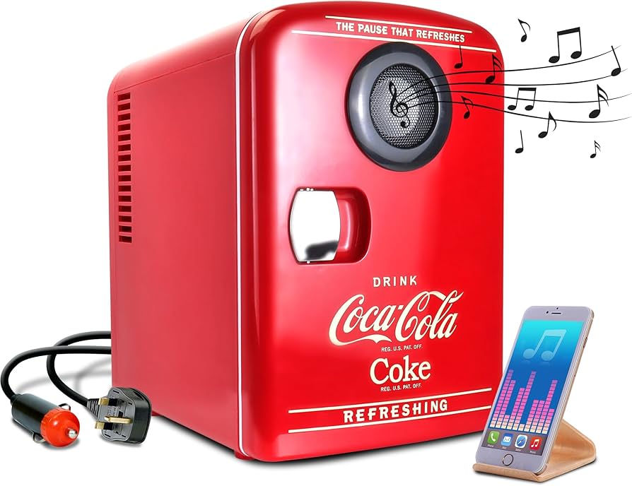 Amazon.com: Coca-Cola 12V Portable Bluetooth Speaker Mini Fridge