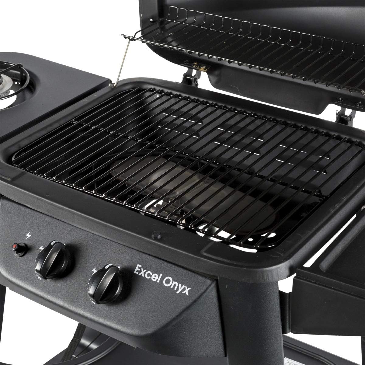 Outback Excel Onyx 2Burner Gas Trolley BBQ with Side Burner Gas