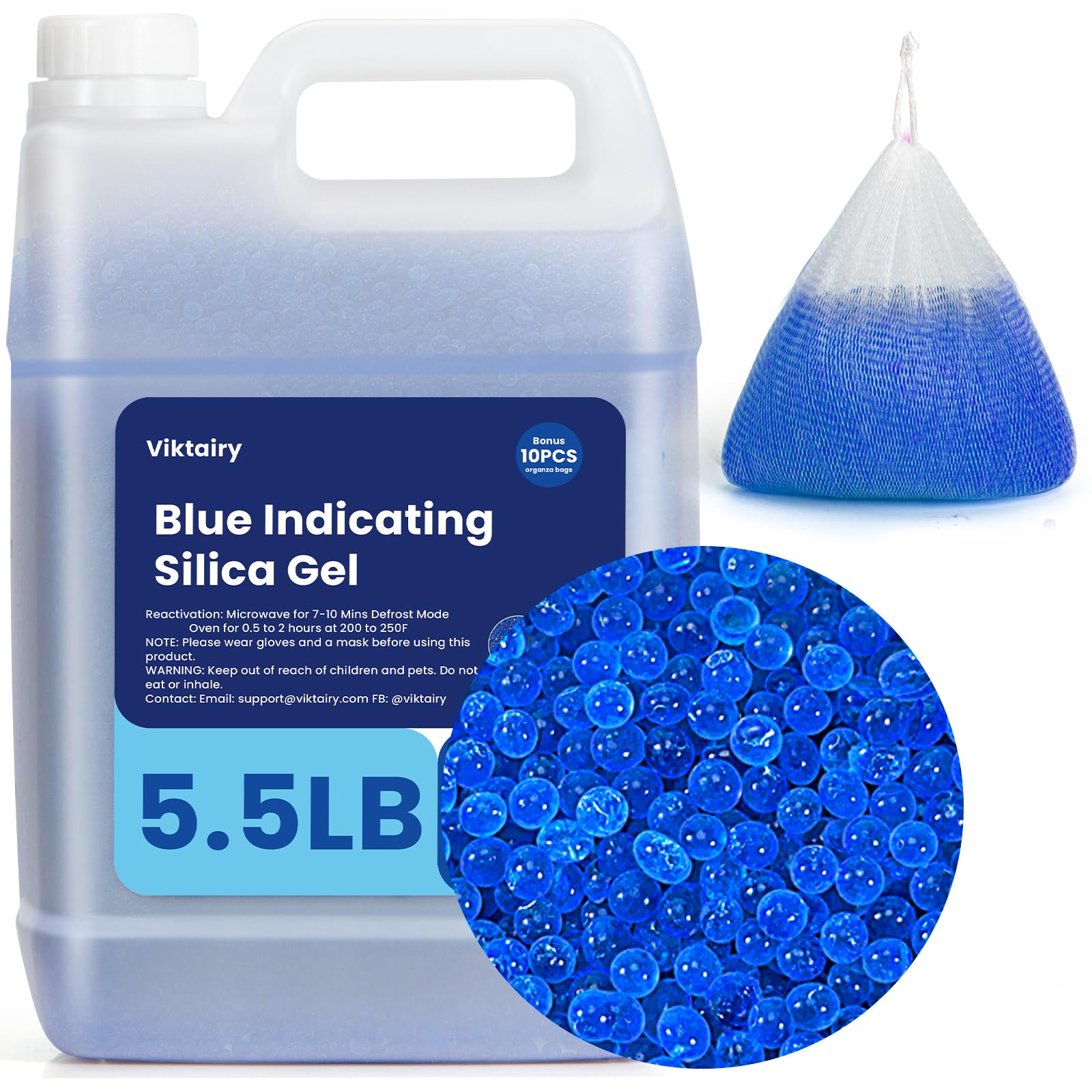 2.2 LBS Orange Silica Gel Desiccant Beads, Reusable & Color Indicating — Amazon image 12