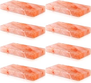 Fabbay 8 Pcs Animal Lick Salt Bulk Himalayan Salt Block Pink Salt Lick Brick Long Lasting Compressed Minerals Block for Animals, Horses, Deer, Cattle, Sheep, and Other Livestock