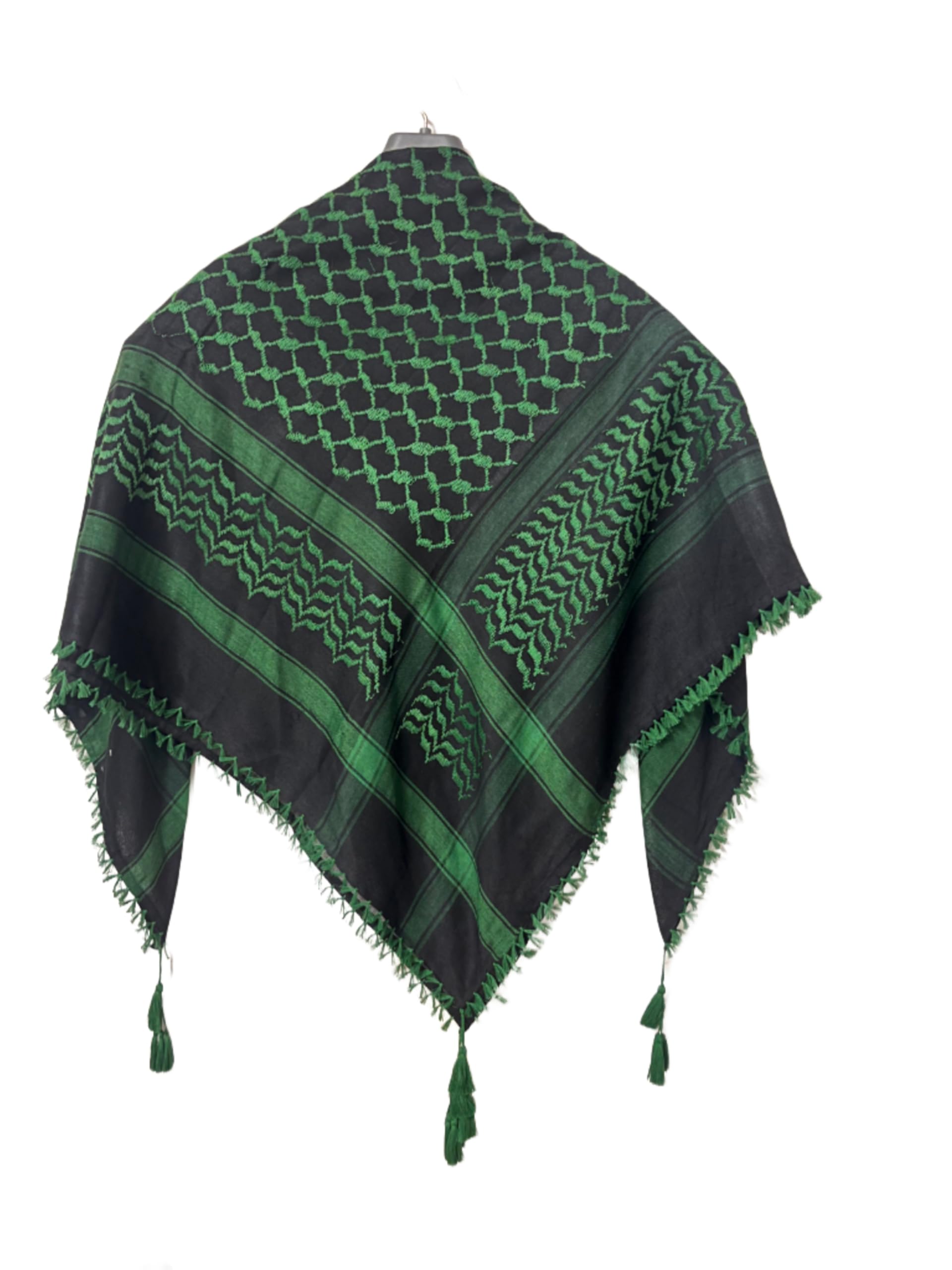 AllKindGiftsPalestine Keffiyeh Shemagh Unisex Scarf 48x48 Cotton Arafat Hatta Arab Style Scarf With Long Tassle