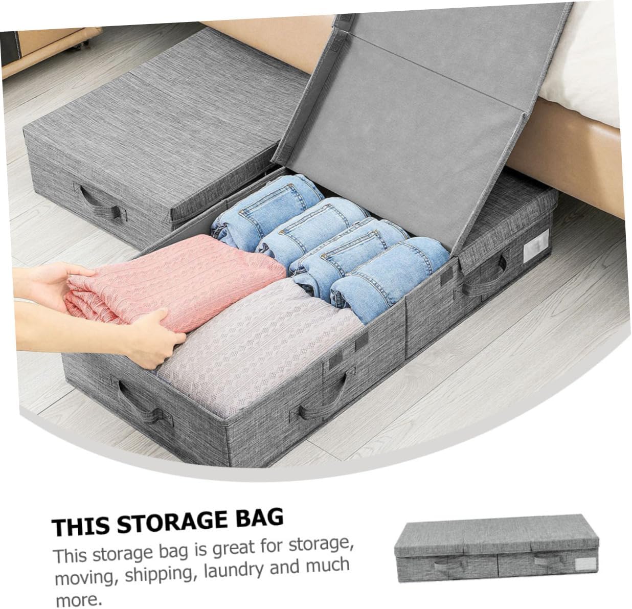 DECHOUS Multi-functional Storage Box under Cot Organizer Clothing Storage Bin Easy to Move