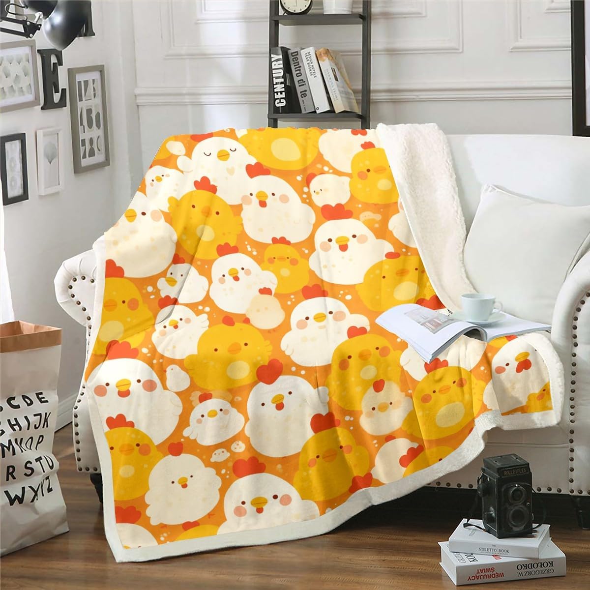 Erosebridal Aurora Australis Fleece Blanket Antarctic Southern Lights Fuzzy Blanket Twin for Boys Girls Southern Iceland Hill Mountain Throw Blanket Cute Penguin with Colorful Starry Sky Blanket