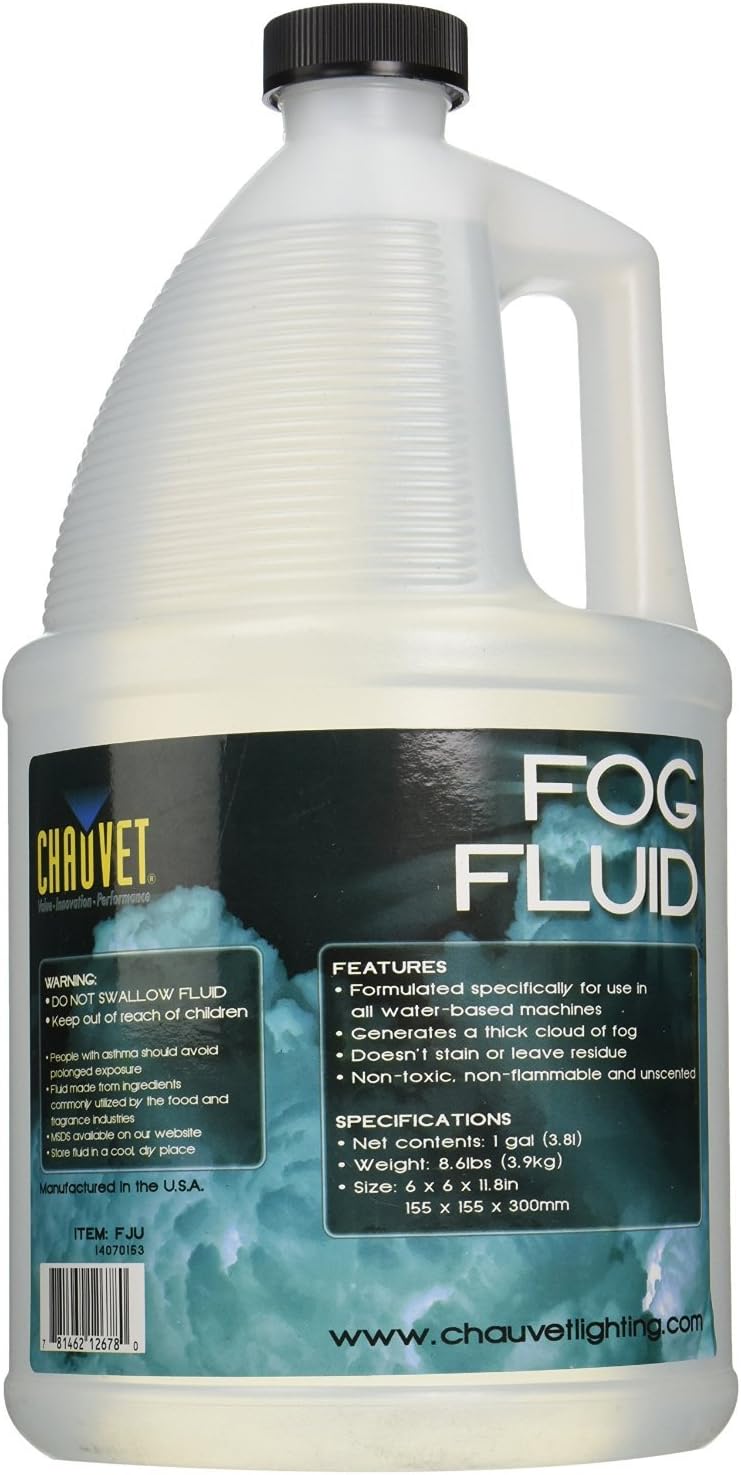 CHAUVET DJ FJ-U Fog Fluid, 1 Gallon, CLEAR 1-Gallon (Packaging May Vary) : Musical Instruments