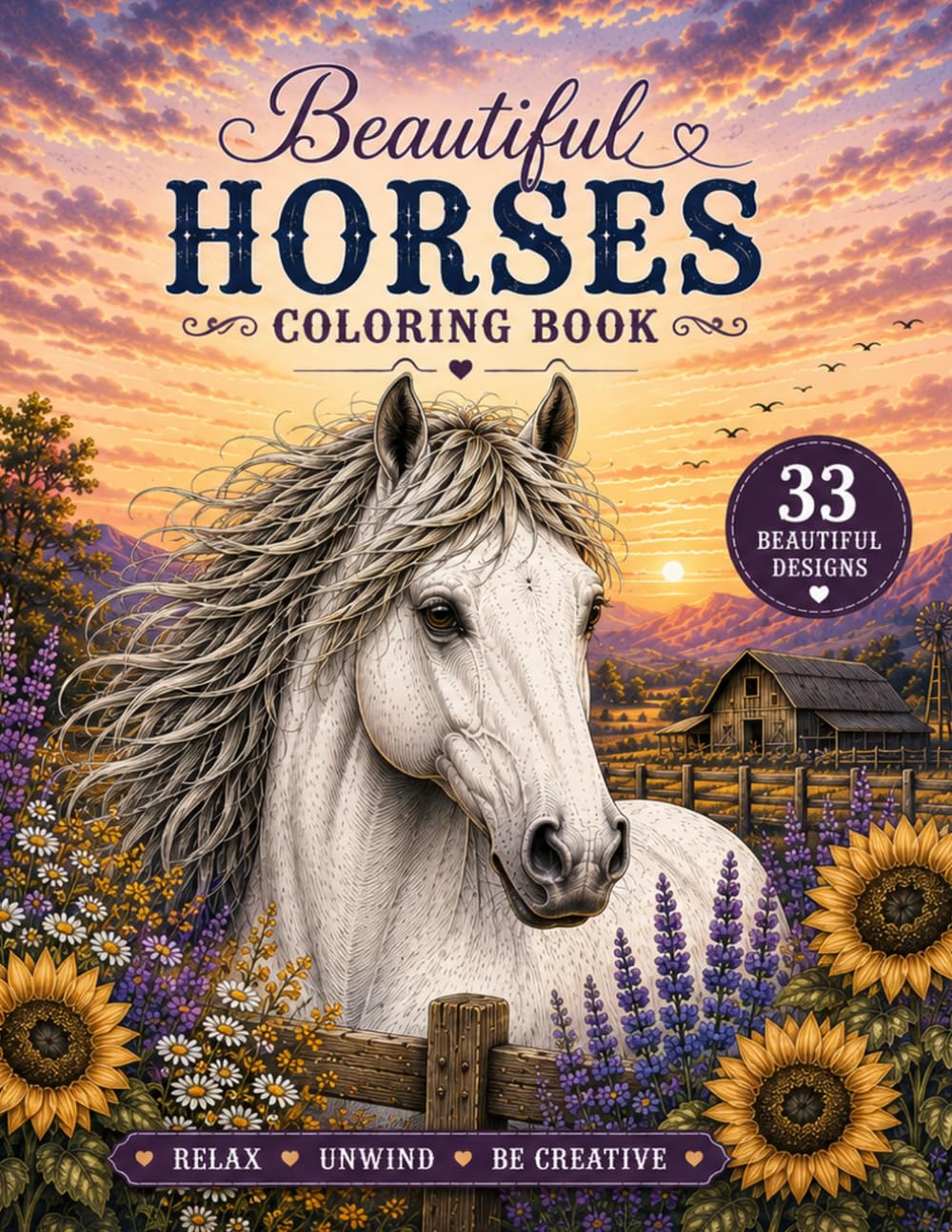 Beautiful Horses Coloring Book