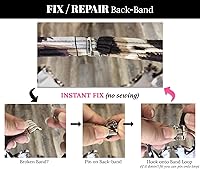 Vista 3 de Ganchos de repuesto para brasier de traje de baño (sin coser), 1/2 pulgadas, metal, ganchos de pin Straps (2)