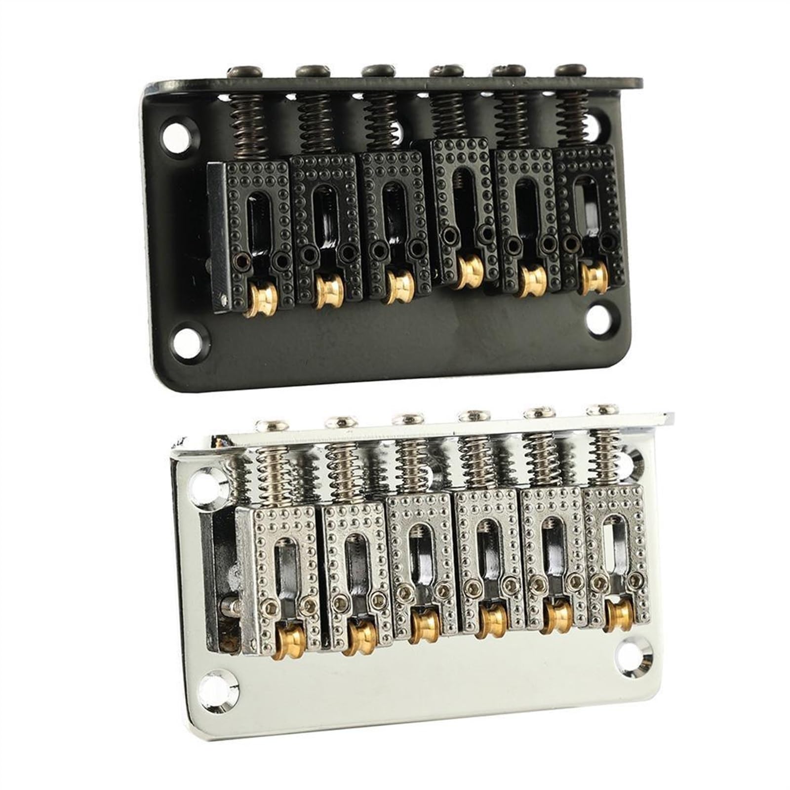 Juego De Puente Para Guitarra Eléctrica Puente Rígido De Rodillo Para Guitarra Eléctrica, Tubo De Cola, Sillín De Carga Superior, Accesorios De Pieza Trasera (Color : Silver)
