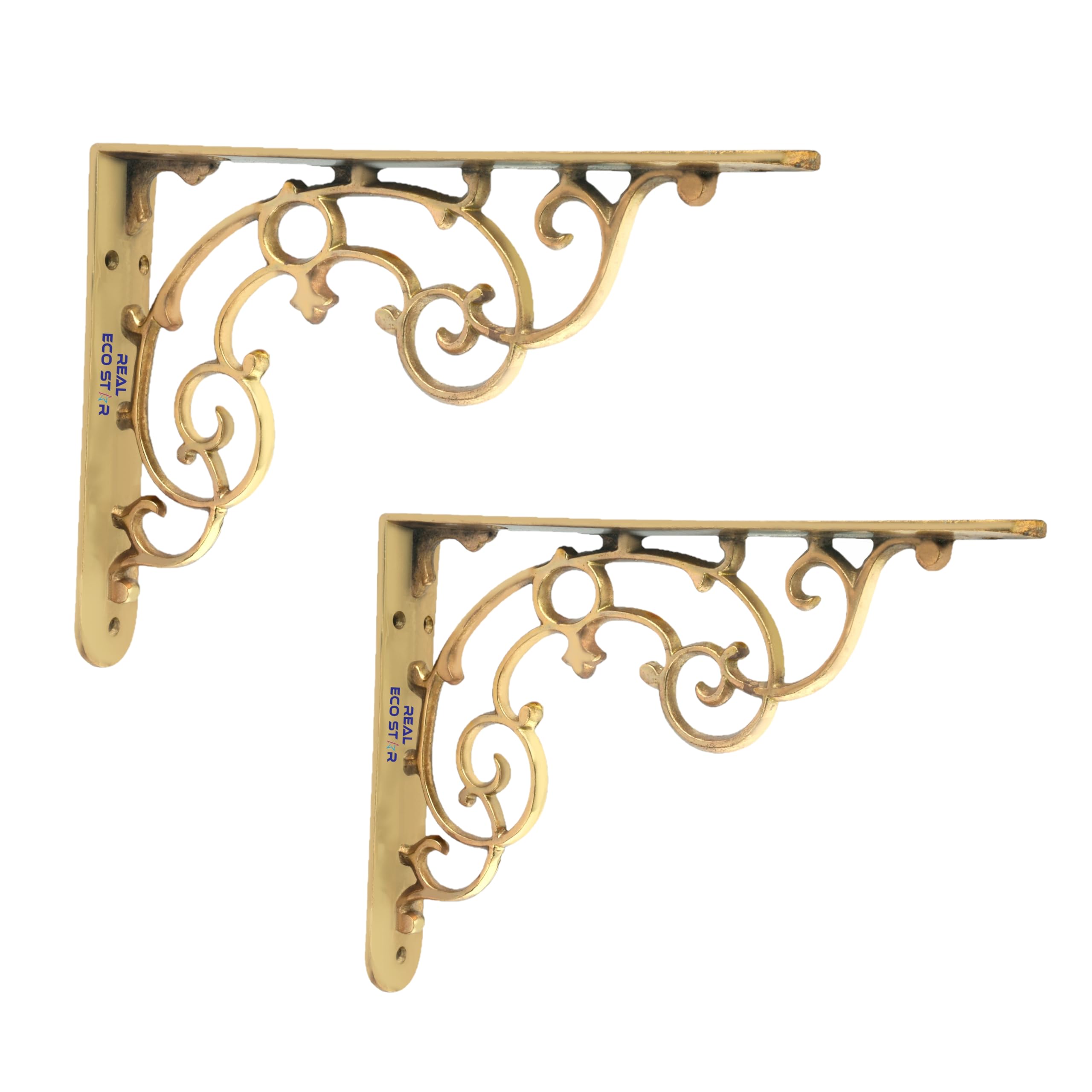 Metal Wall Hook Hanging Plant Bracket | Decorative Straight Plant Hanger for Pots Bird Feeders, Planters, Lanterns, Cotton, Wind Chimes Indoor and Outdoor Hanger Shelves (Pack Of 2, Gold 32)-image-34