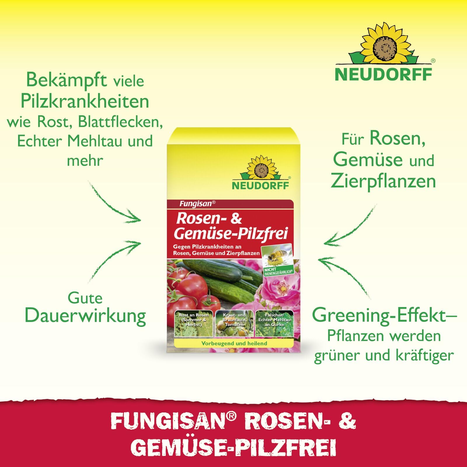 6 x 16 ml Neudorff Fungisan Rosen- und Gemüse-Pilzfrei