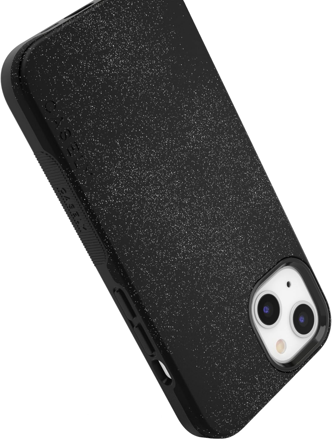 Casely iPhone 14 Case | Midnight Onyx | Black Shimmer | Bold Protective Design | Compatible with MagSafe