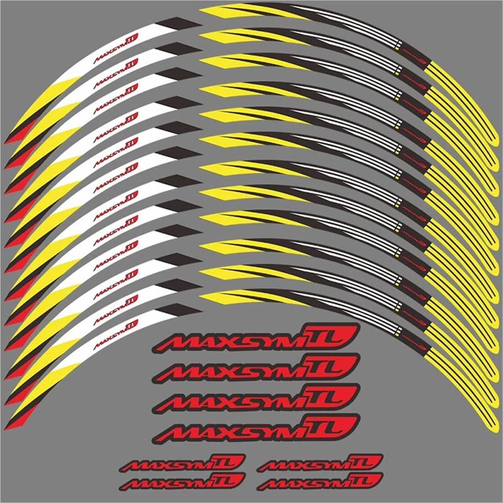 Motorcycle Wheel Stickers for SYM for Maxsym TL 508 500 TL500 TL508 Wheel Rim Sticker