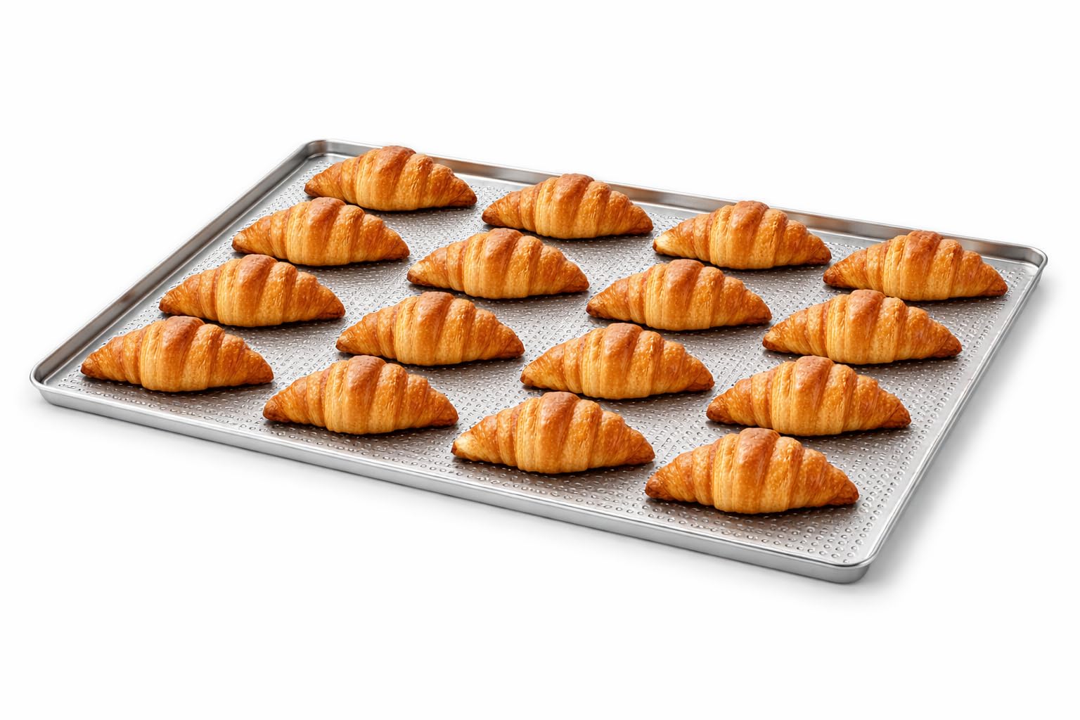 Bandejas de Horno Perforadas de Aluminio, 60x40 cm, 4 Unidades, Para uso profesional en Panadería y Pastelería, Cocción Uniforme.