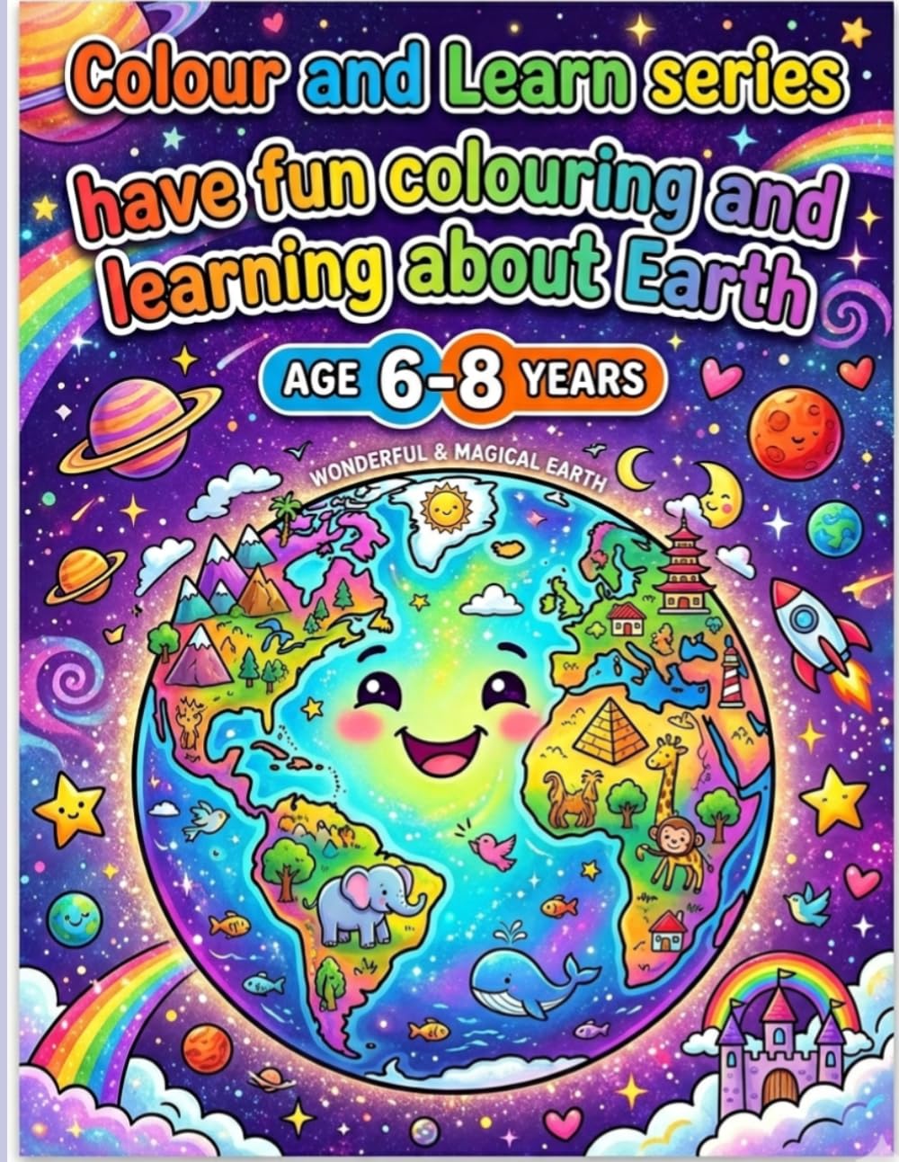 Colour n Learn - The Wonderful and Magical Place – Earth: A Young Explorer's Coloring Journey Across Our Planet