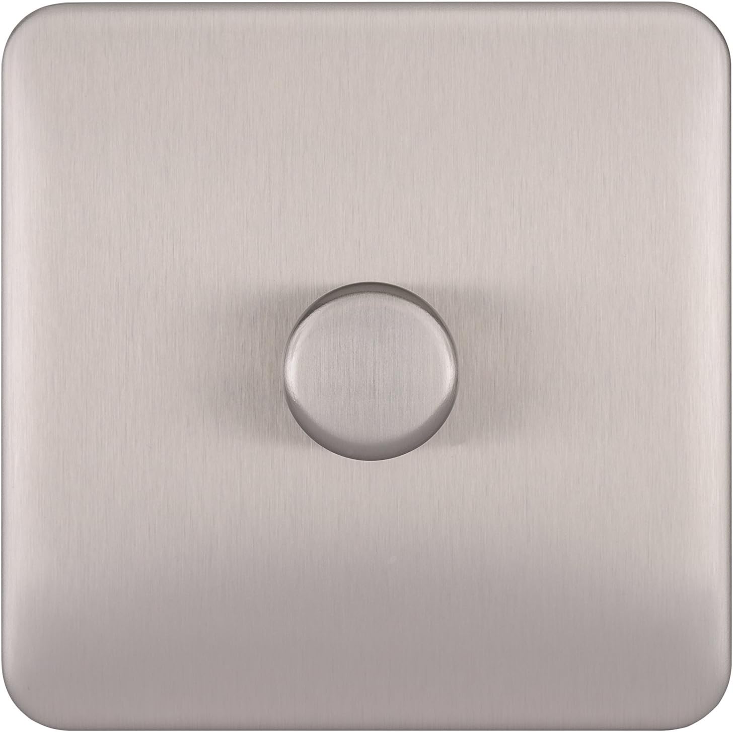 Lisse Screwless Deco - Single Universal 2 Way Dimmer Light Switch, 400 W/VA, GGBL6012CSSS, Stainless Steel