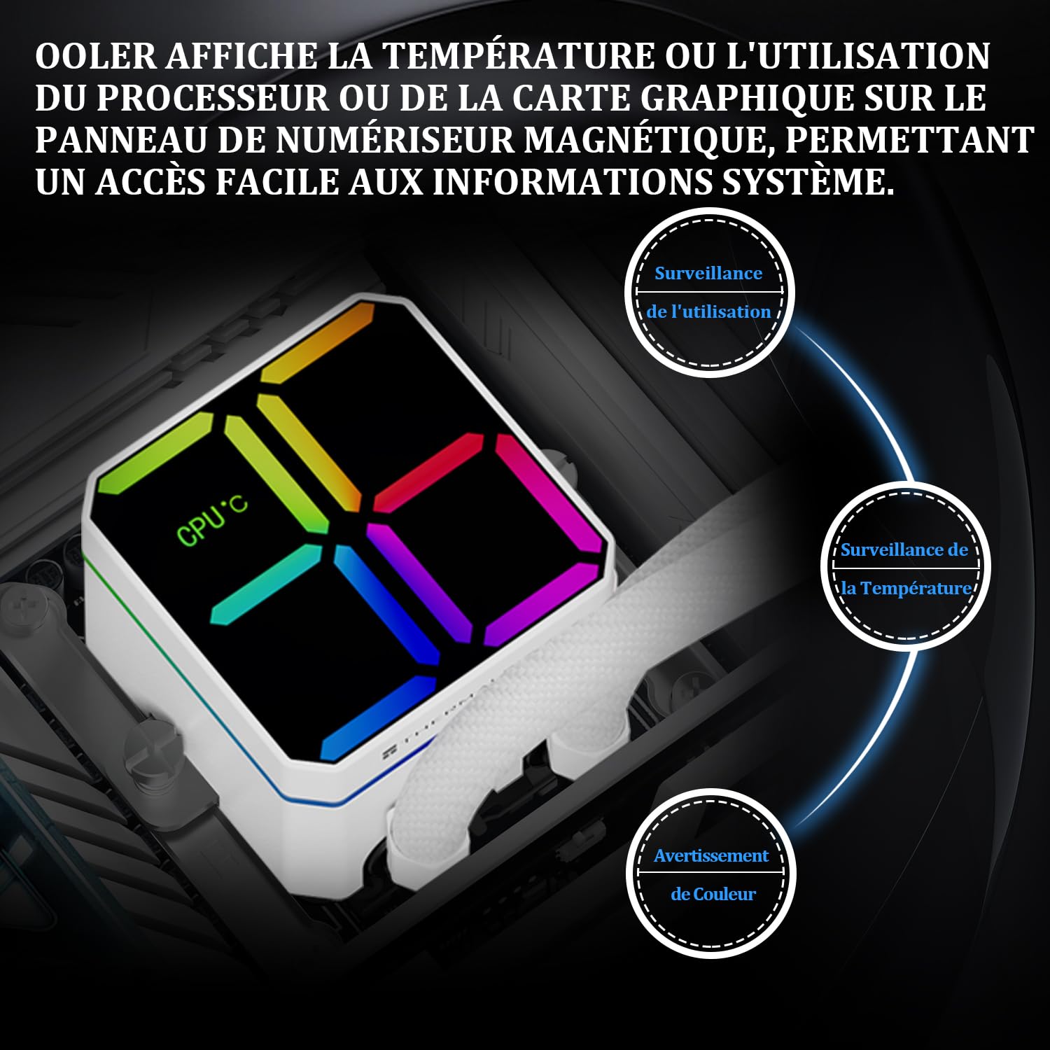 Thermalright Magic Qube 360 ARGB White - Raffreddatore per CPU 360 Aio, tre ventole TL-M12QW PWM, testa di raffreddamento digitale per AM4/AM5, Intel LGA1851/1700/1150/1151/1200