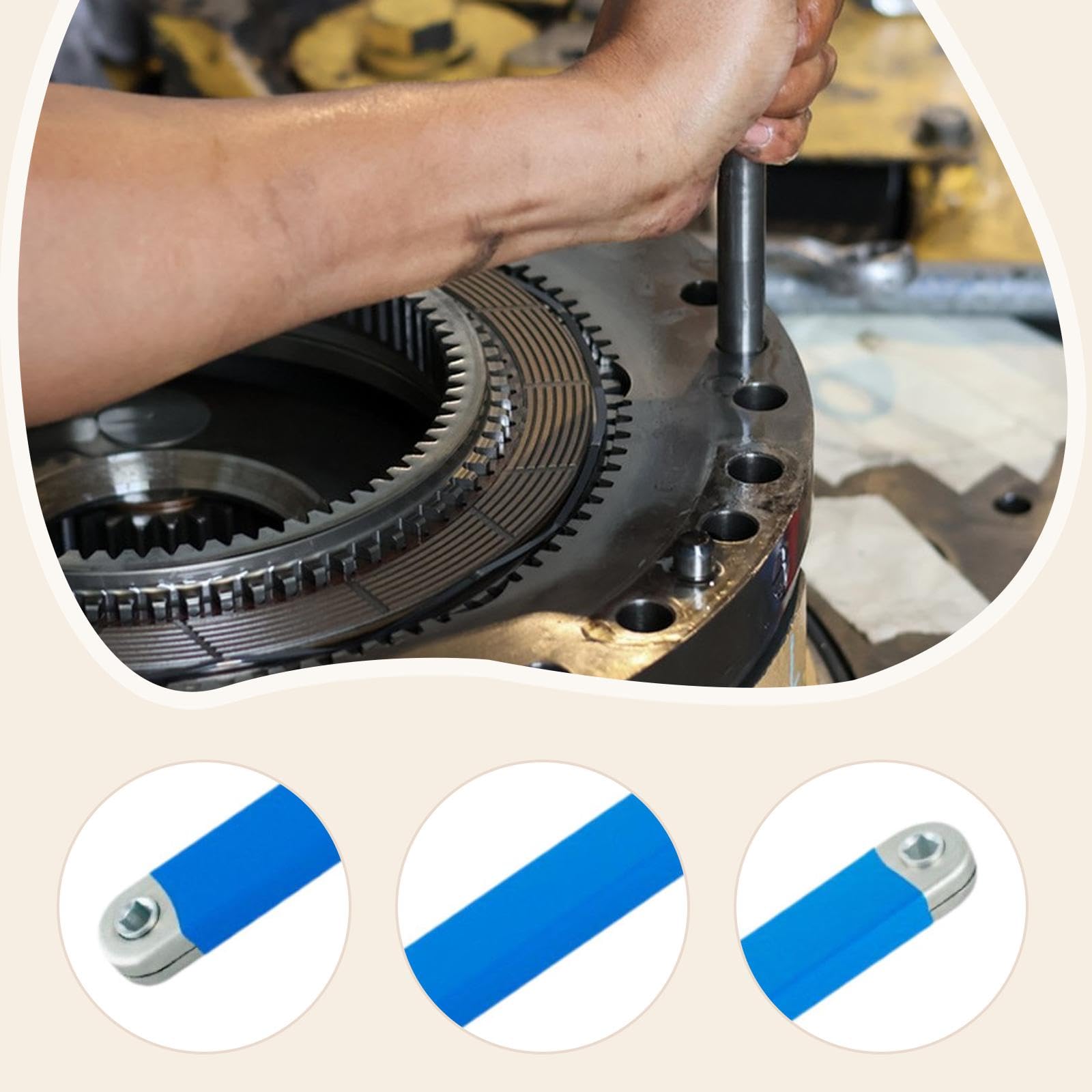 Baoblaze Set Chiave di Prolunga Offset, Prolunga Chiave a Cricchetto Utensile Manuale, Set di Chiavi di Prolunga a Portata Stretta per Aree Difficili da Raggiungere