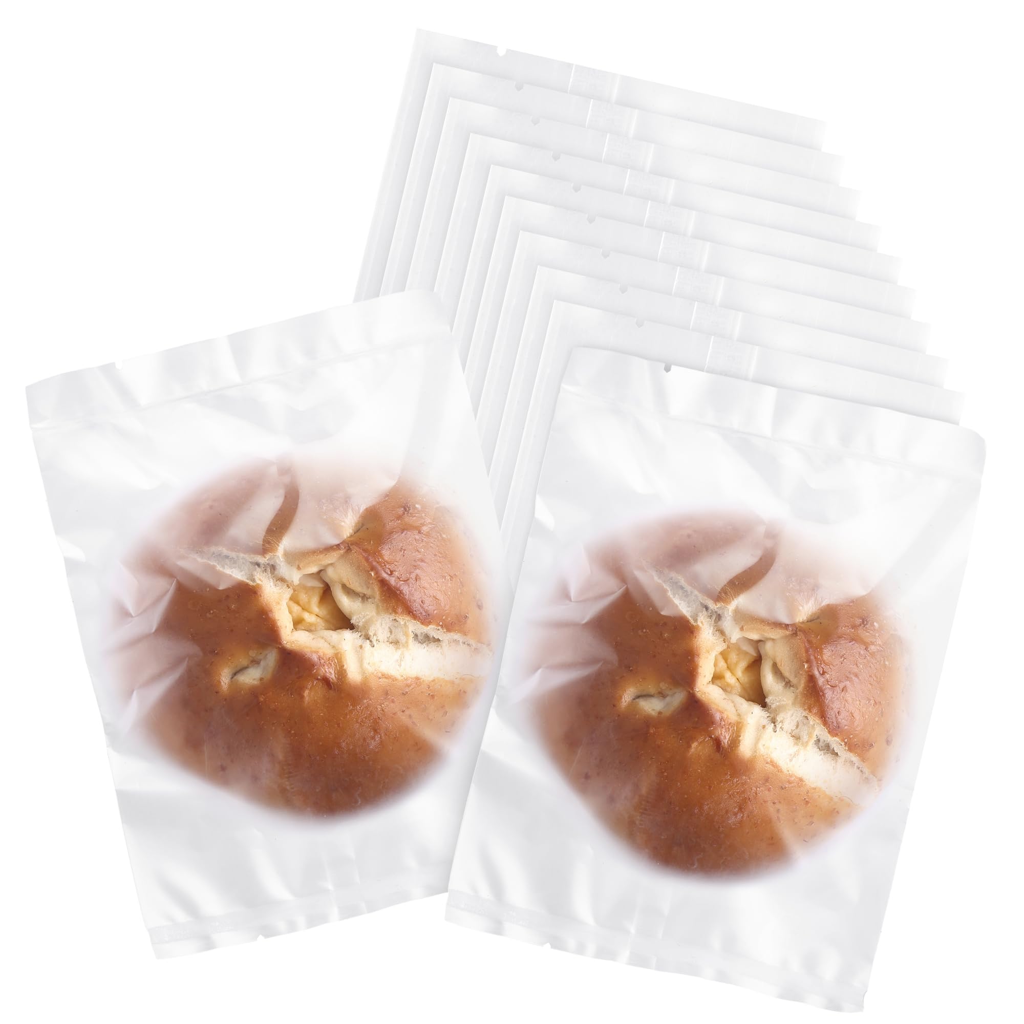 Prembag 100 Pcs 5x7 Inch Semi-Transparent Heat Seal Cellophane Bags for Cookies,Matte Cookie Sleeves for Gift Giving,Frosted Food Safe Plastic Bags